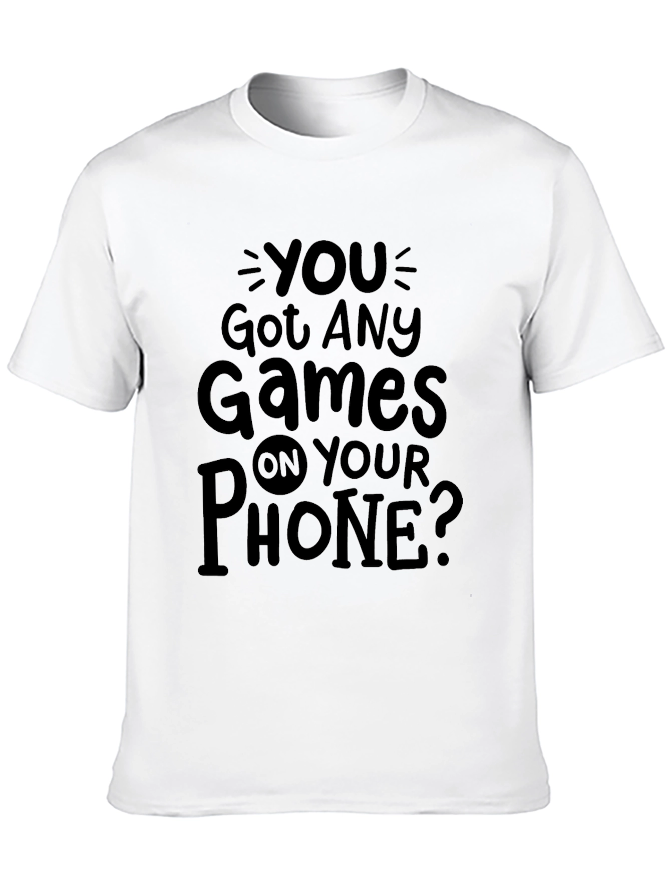 Black Funny "Got Games" Black T-Shirt view 10