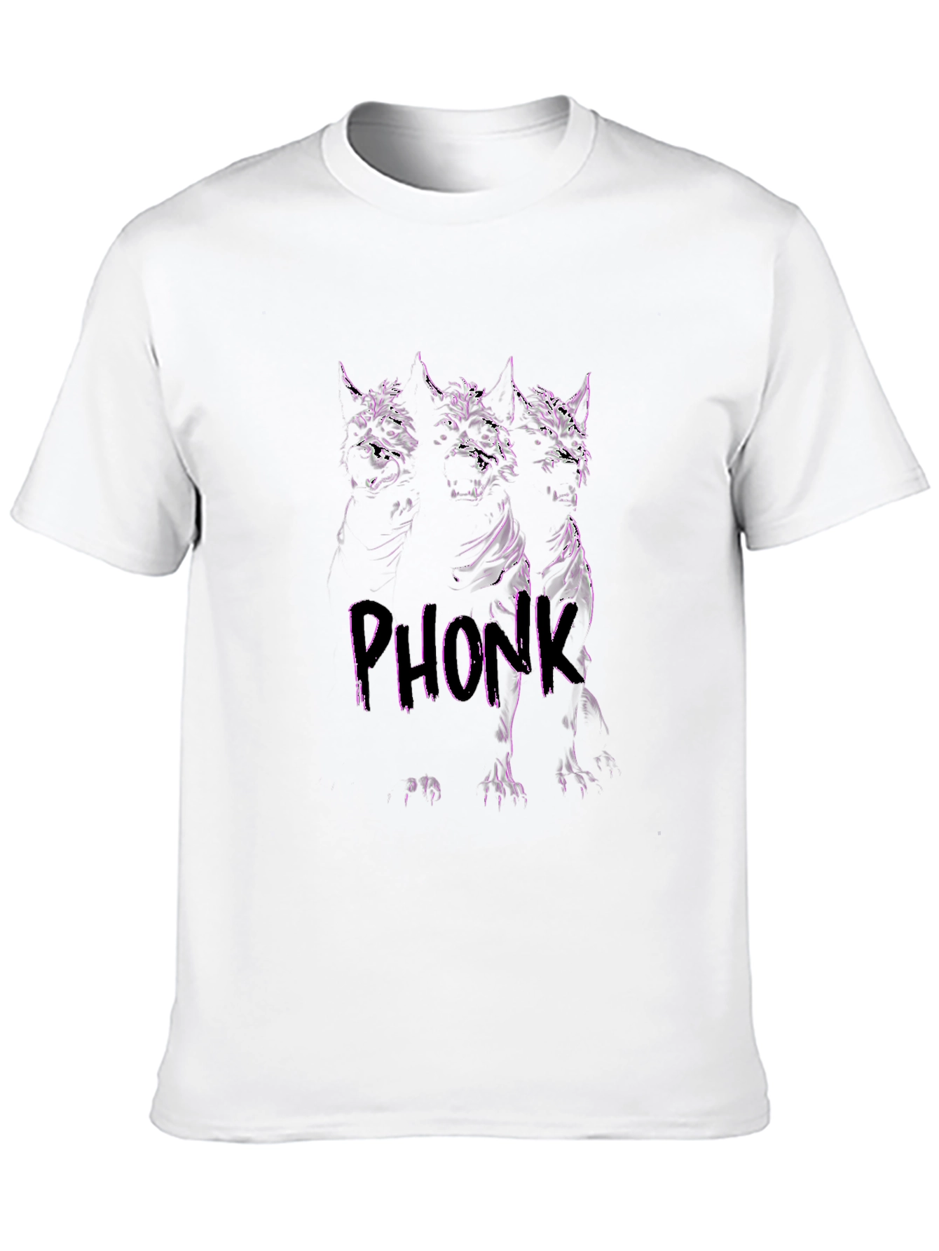 Black Phonk Cerberus Graphic T-Shirt view 10