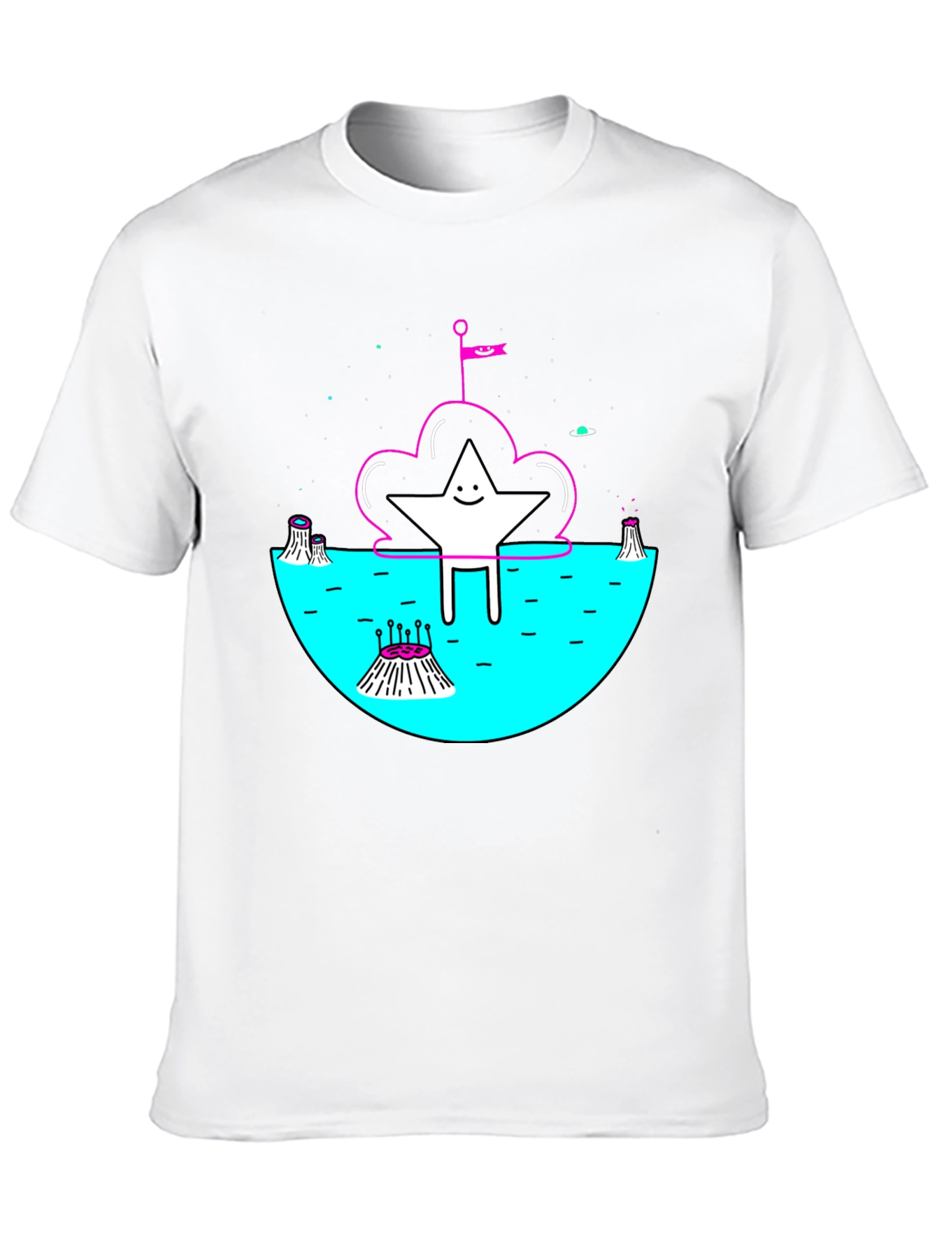 Black Cosmic Star Graphic Tee - Unique Design view 10