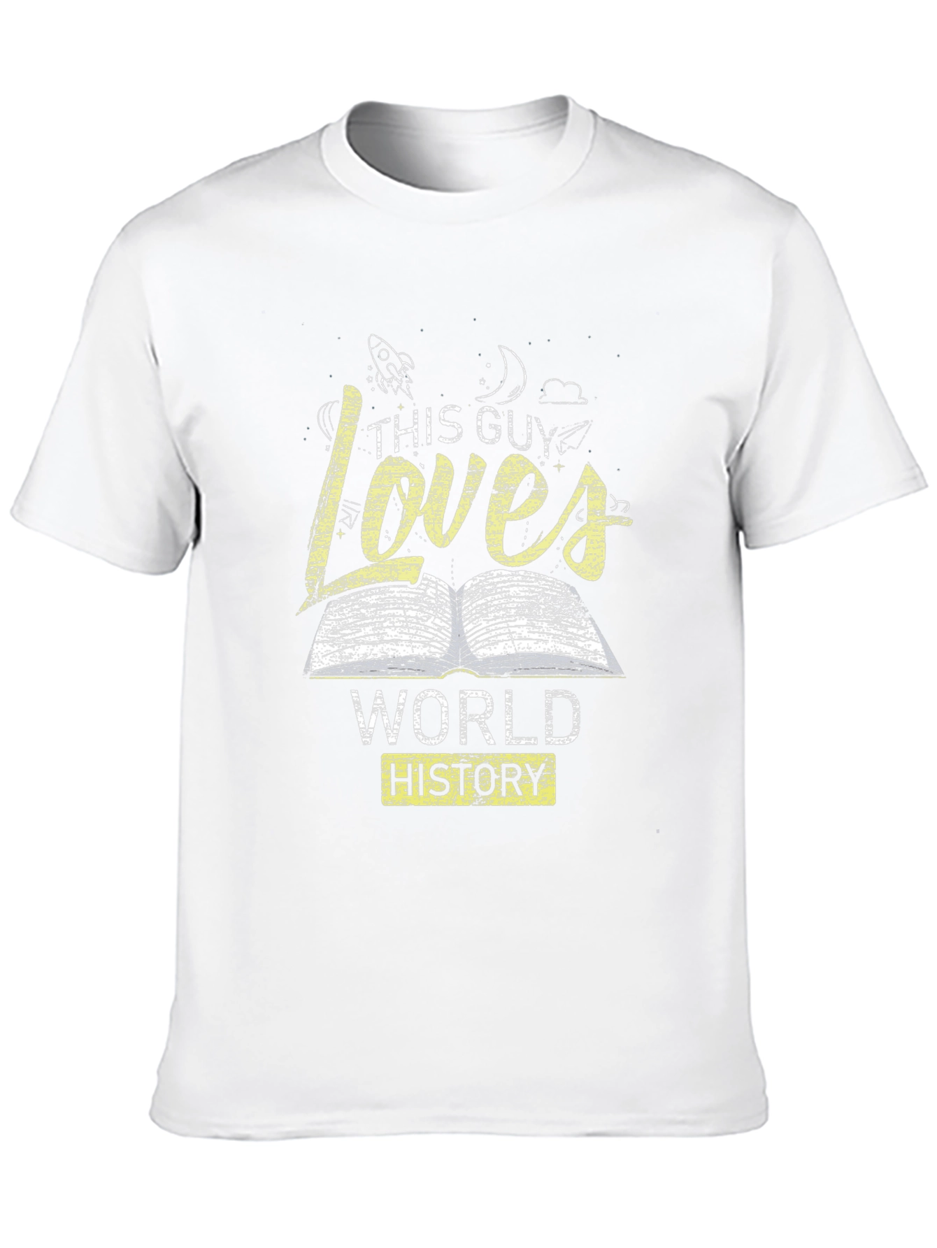 Black This Guy Loves World History Graphic T-Shirt view 10