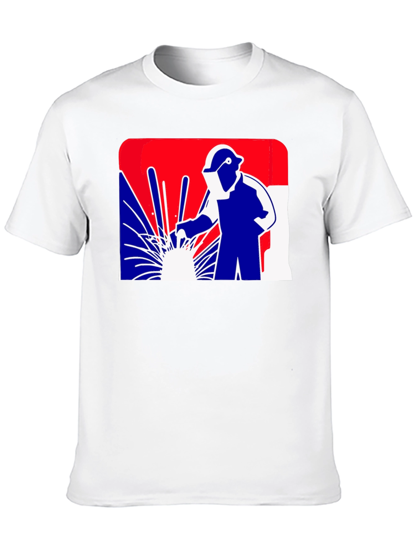 Black Welder Graphic T-Shirt - Patriotic Design view 10