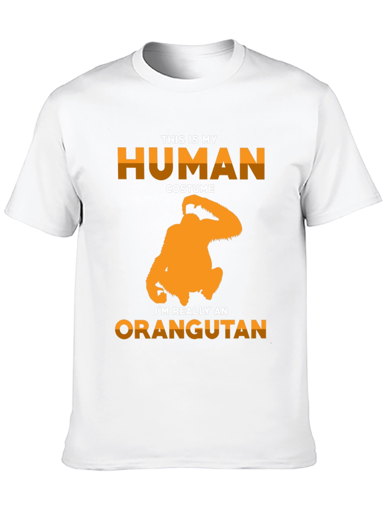 Black Human Costume Orangutan Graphic T-Shirt view 10