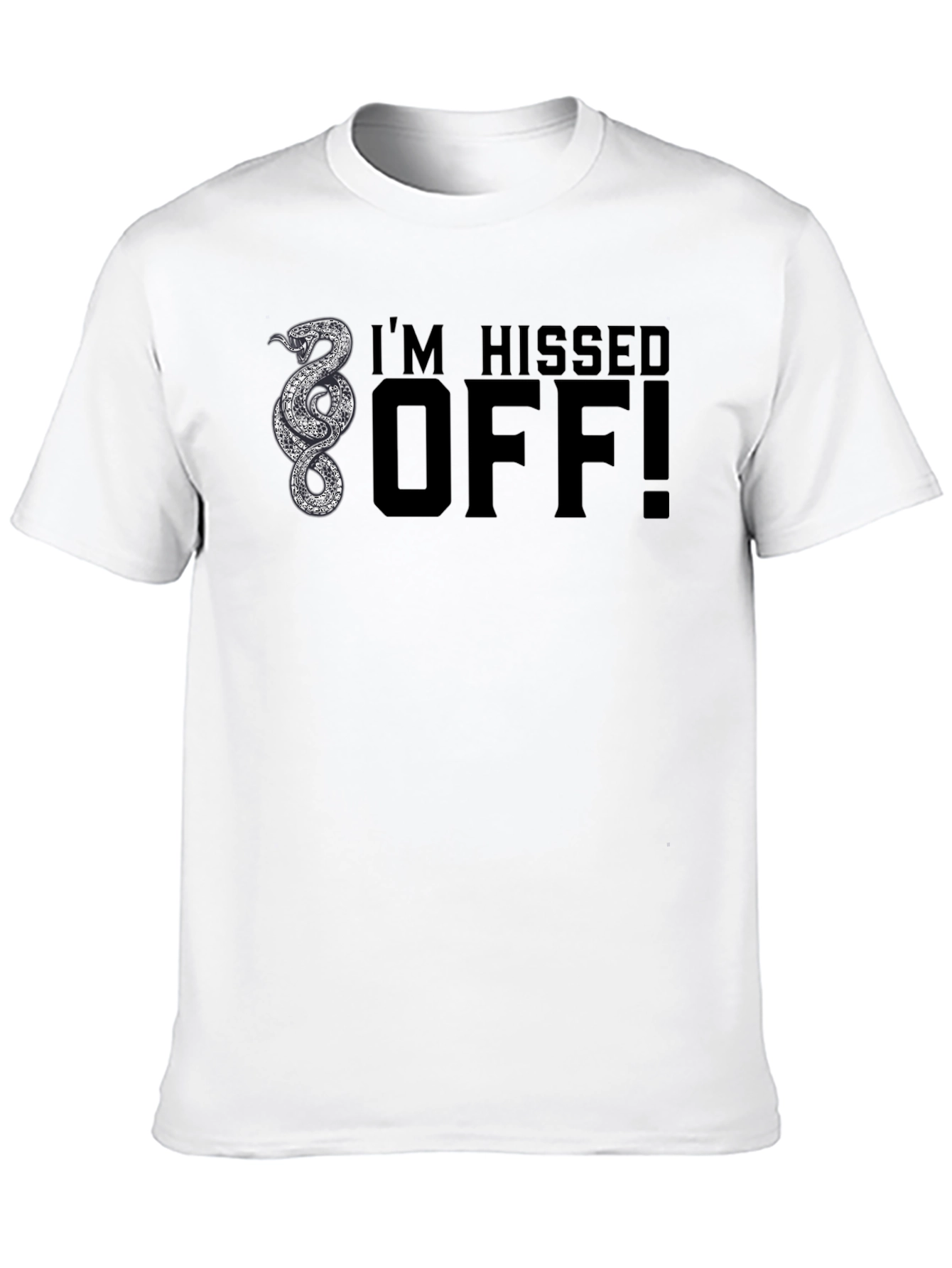 Black Hissed Off Graphic Tee - Funny Snake T-Shirt view 10