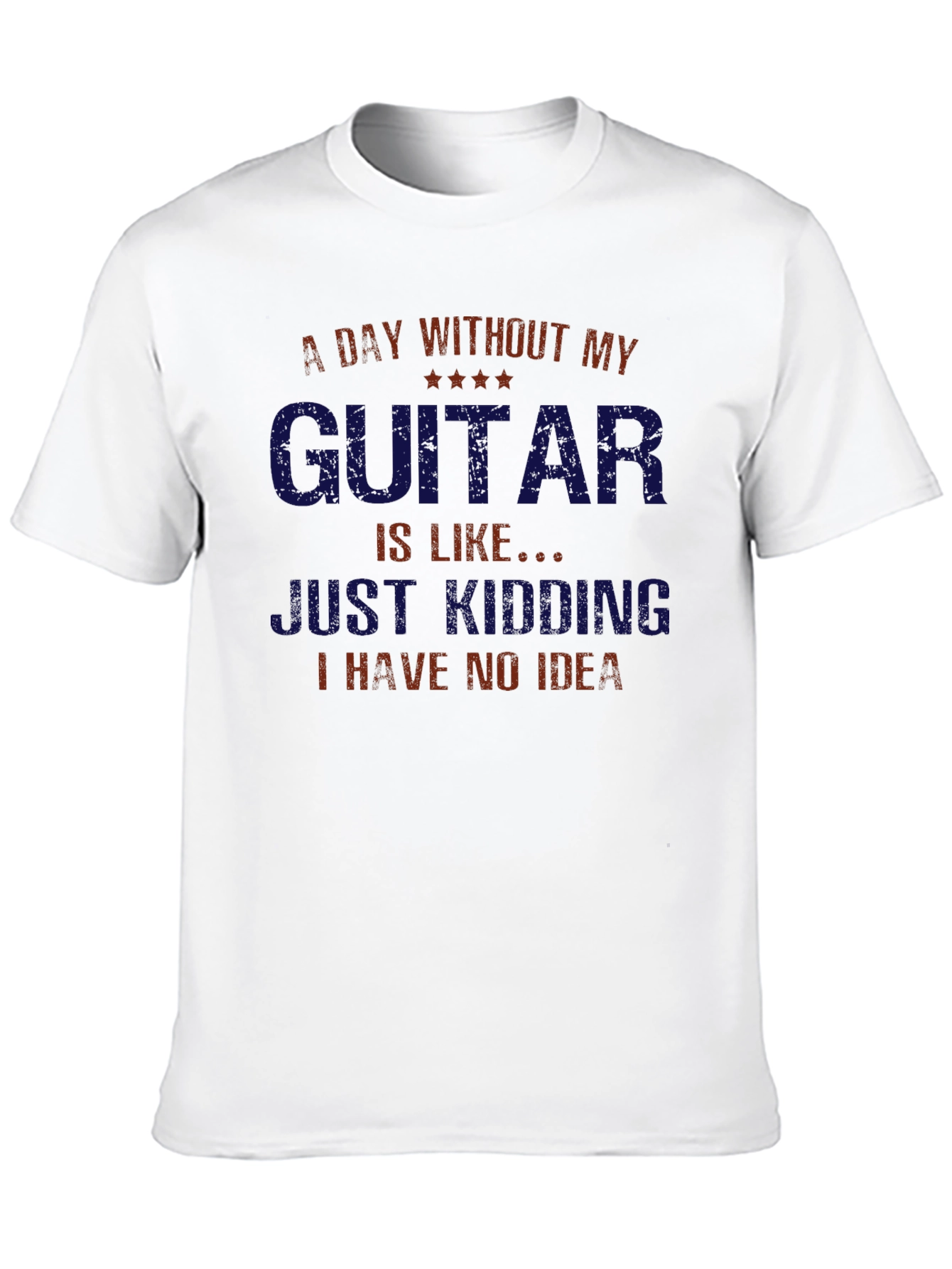 Black Guitar Lover's T-Shirt - 'A Day Without My Guitar' view 10