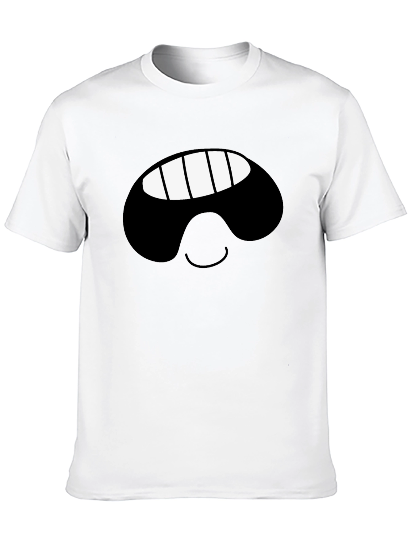 Black Smiling Face Black T-Shirt view 10