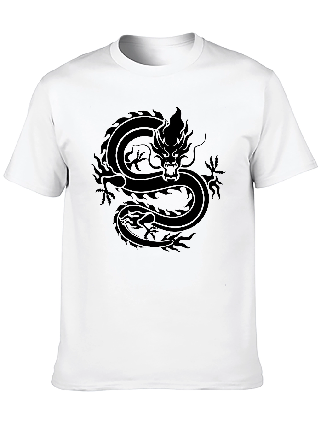 Black Dragon Graphic Black Tee - Men's Casual T-Shirt view 10