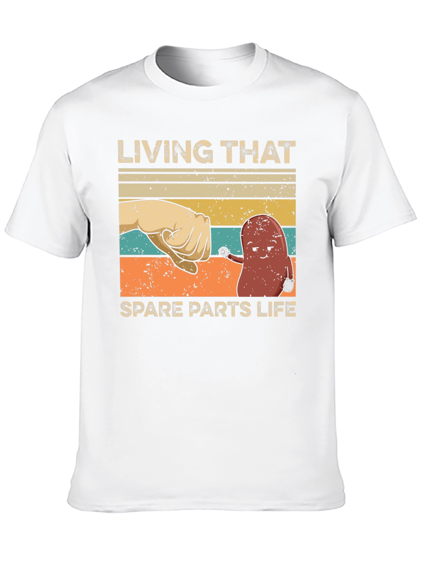 Black Living That Spare Parts Life T-Shirt - Funny Kidney Tee view 10