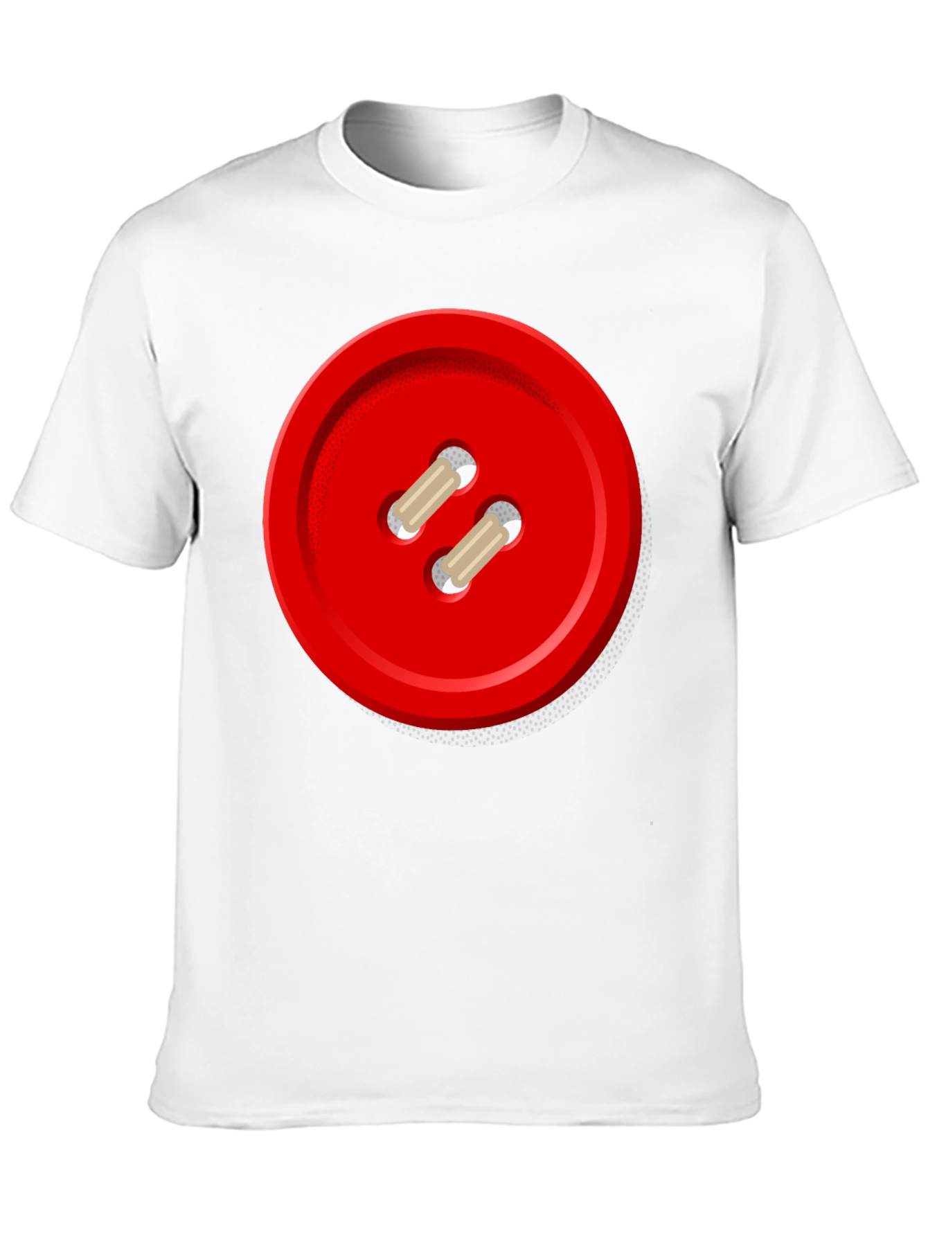 Black Red Button Graphic Tee - Unique Novelty Shirt view 10