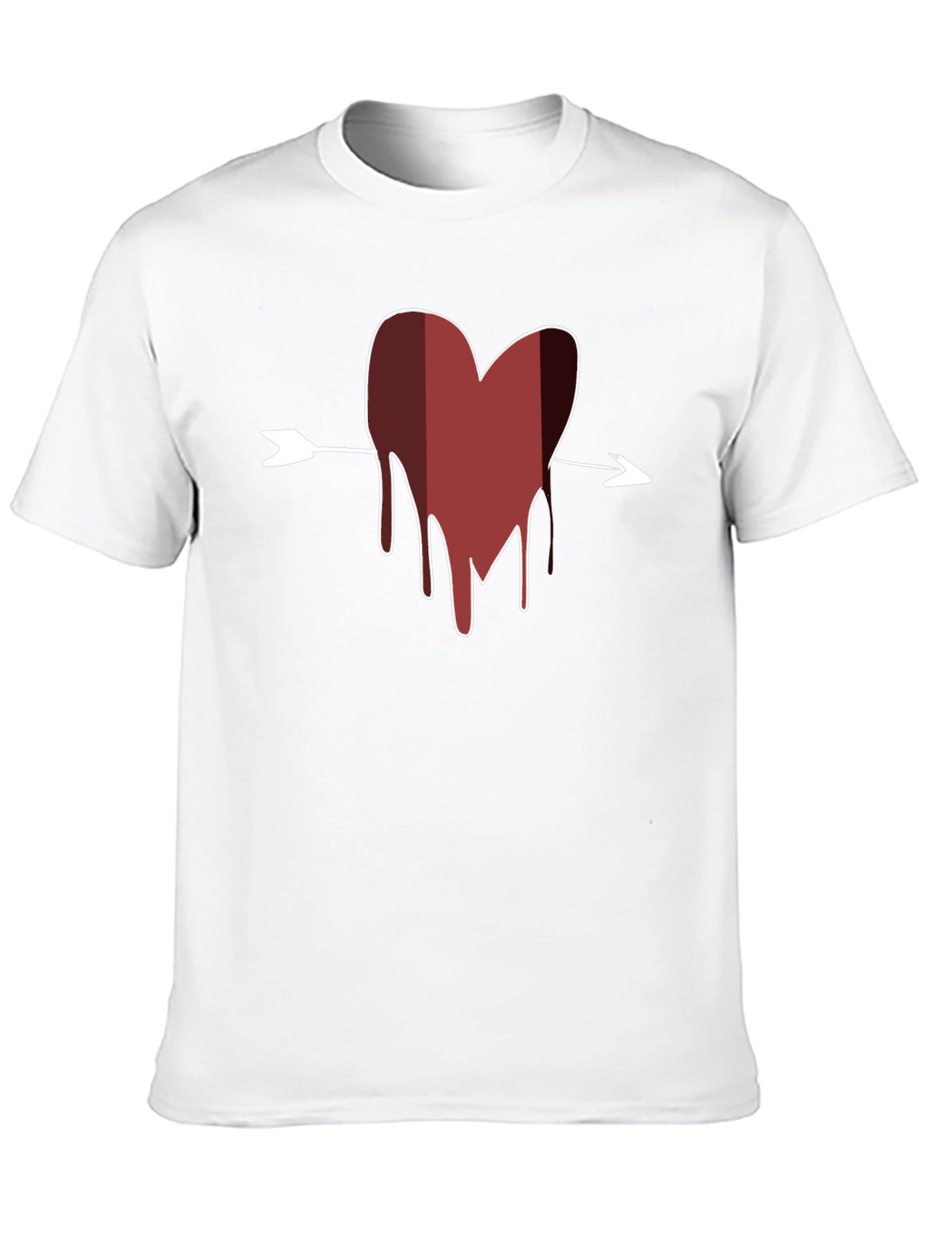 Black Bleeding Heart Arrow T-Shirt - Men's Black Tee view 10