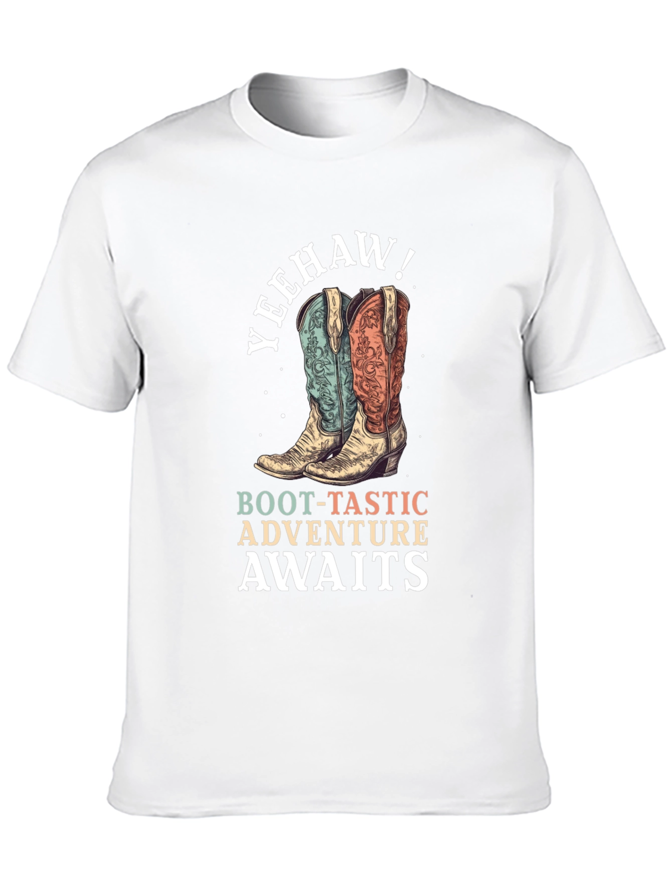 Yeehaw Cowboy Boots Graphic T-Shirt - 10