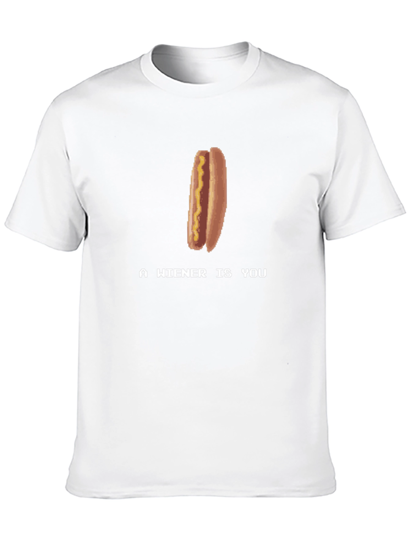 A Wiener Is You T-Shirt - Retro Game Style Hotdog Tee - 10