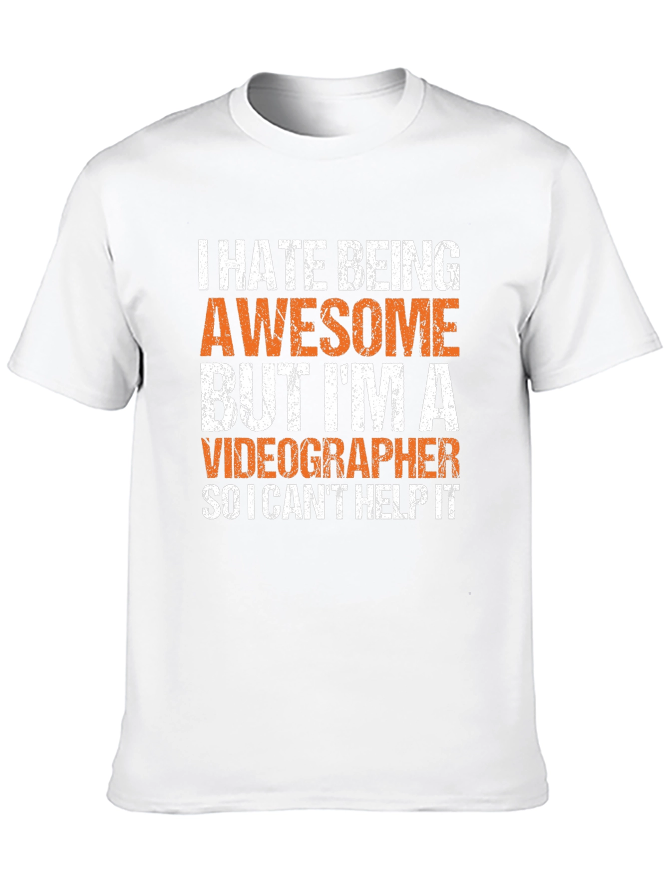 Black Awesome Videographer Graphic Tee - Black Cotton T-Shirt view 10