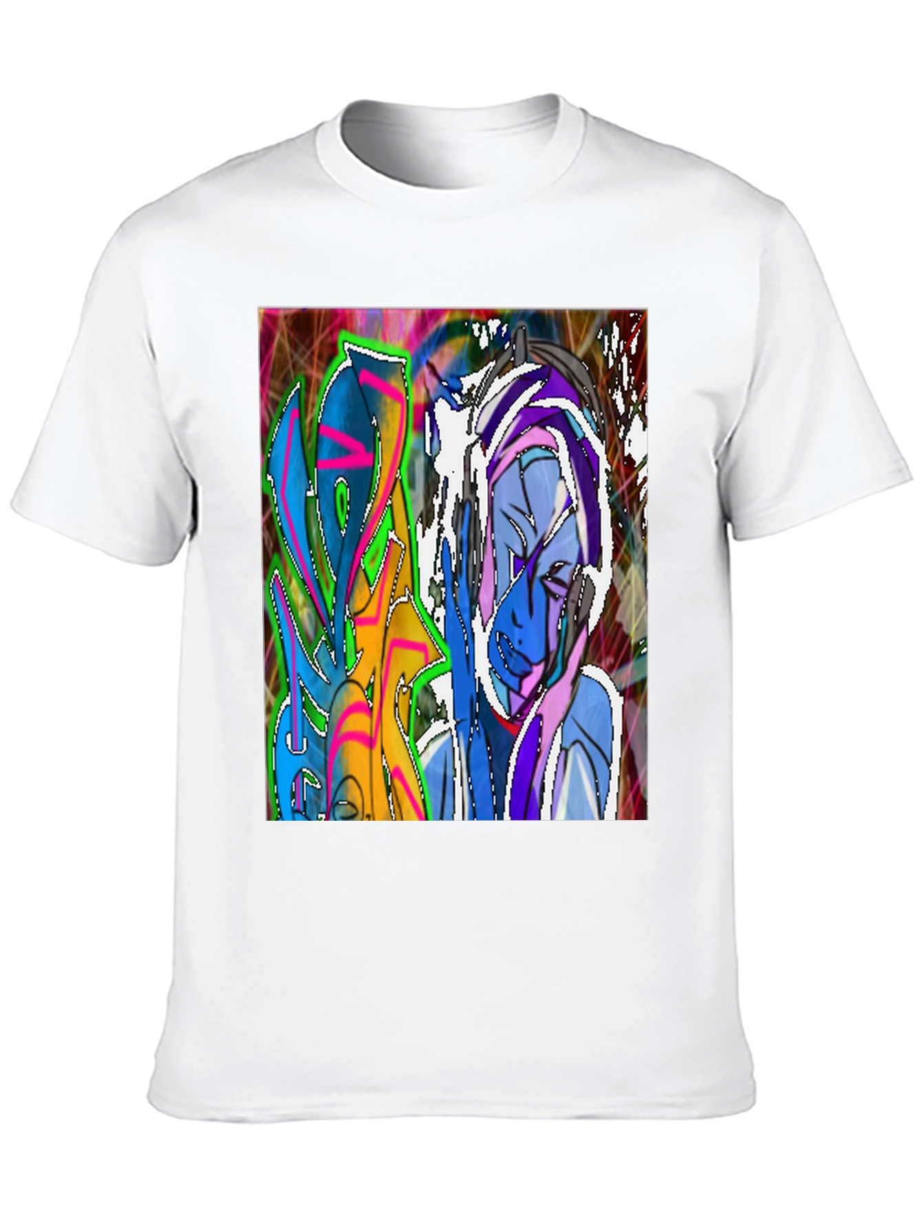Black Abstract Graffiti Art T-Shirt - Street Style Tee view 10