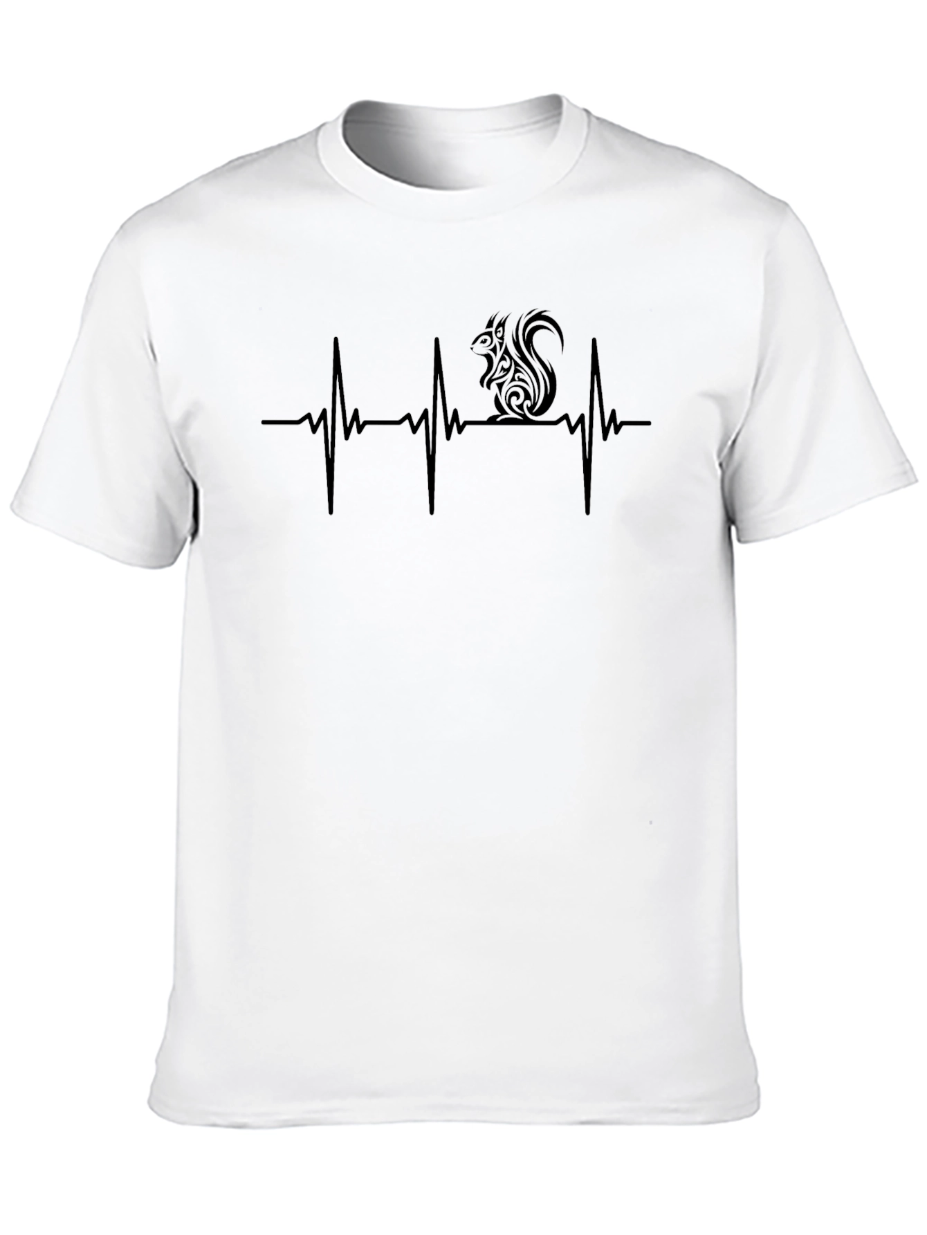 Black Squirrel Heartbeat T-Shirt - Funny Animal Lover Tee view 10