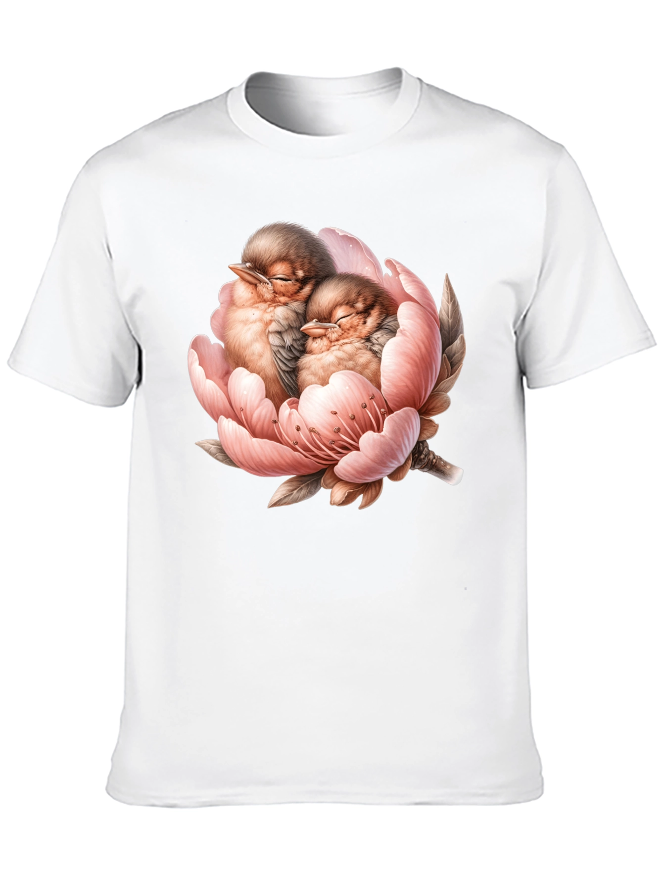 Black Birds in Bloom Black Graphic Tee view 10