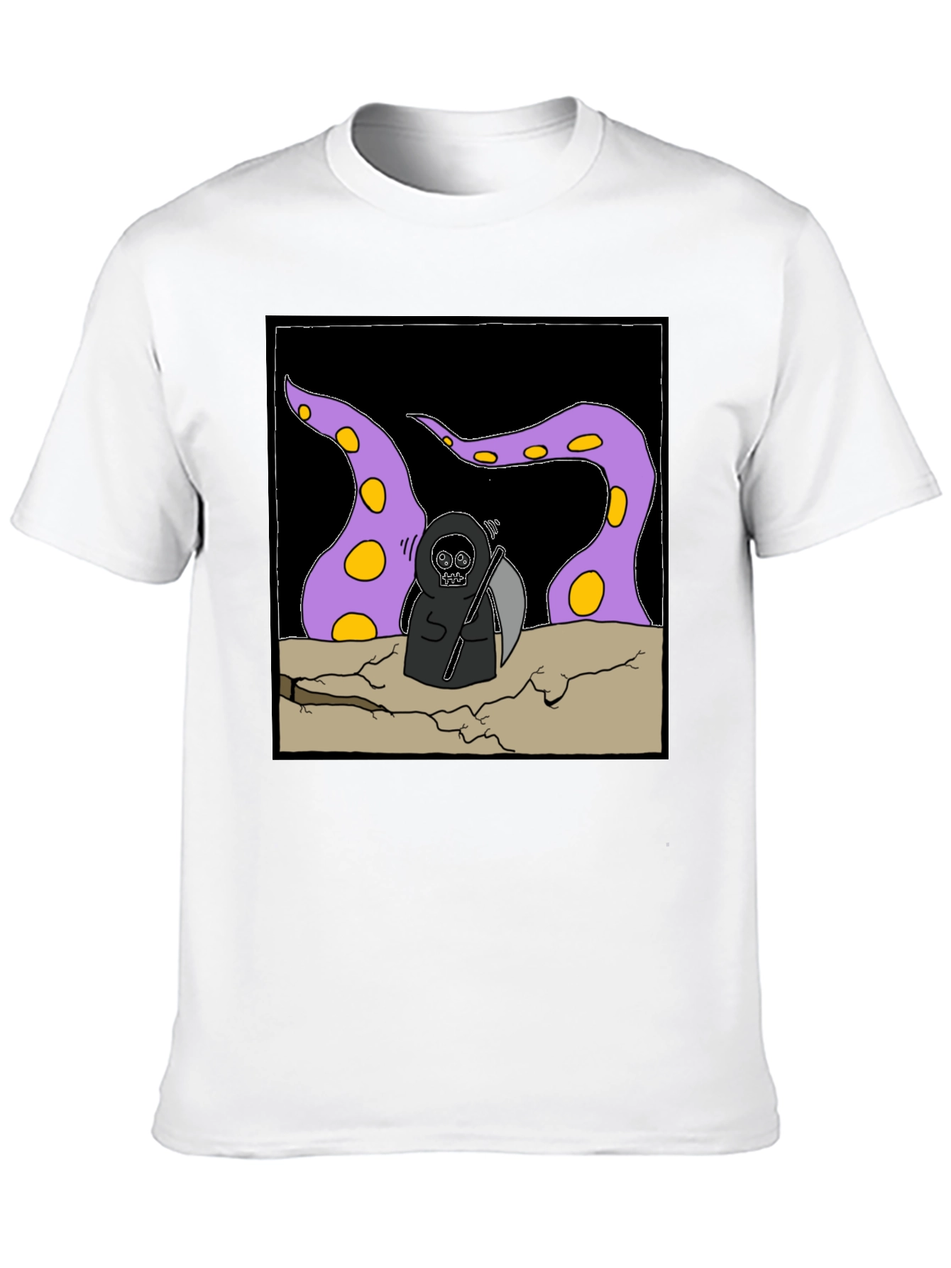 Black Grim Reaper Tentacle T-Shirt view 10