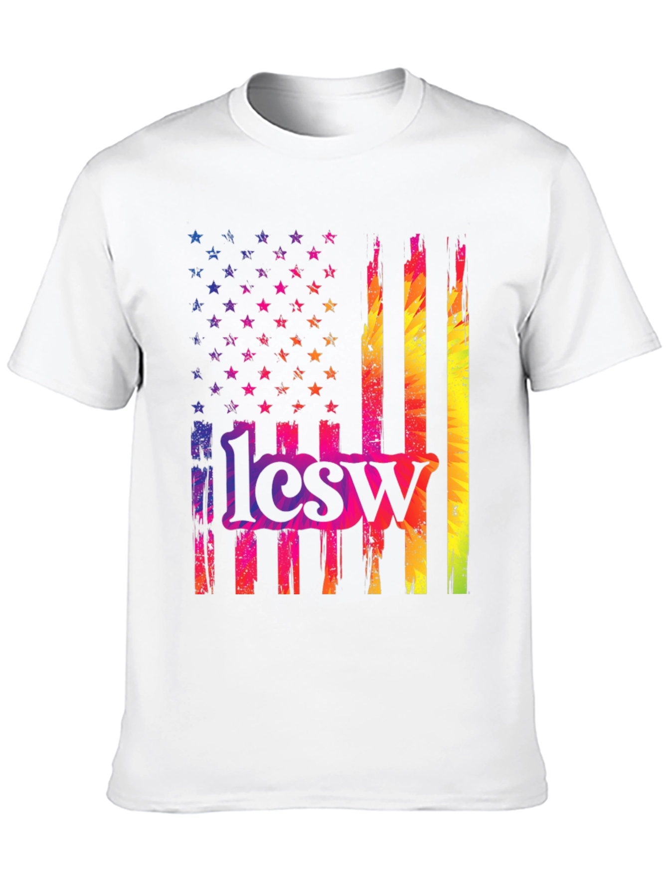 Black Rainbow American Flag 1lcsw T-Shirt view 10