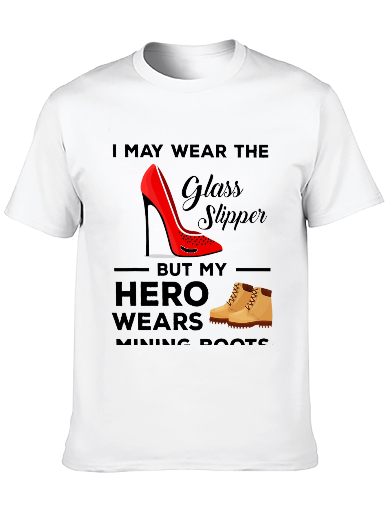 Black Glass Slipper & Mining Boots Tee view 10