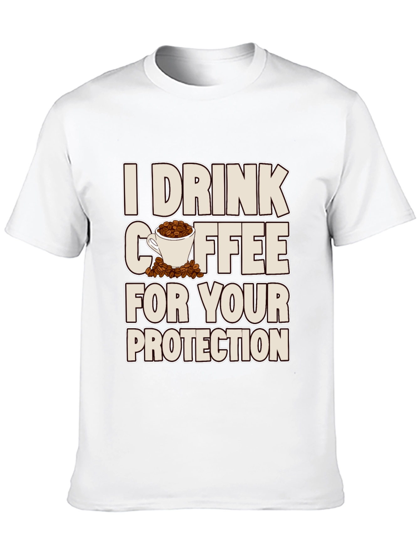 Black Coffee Protection T-Shirt - Sarcastic Graphic Tee view 10