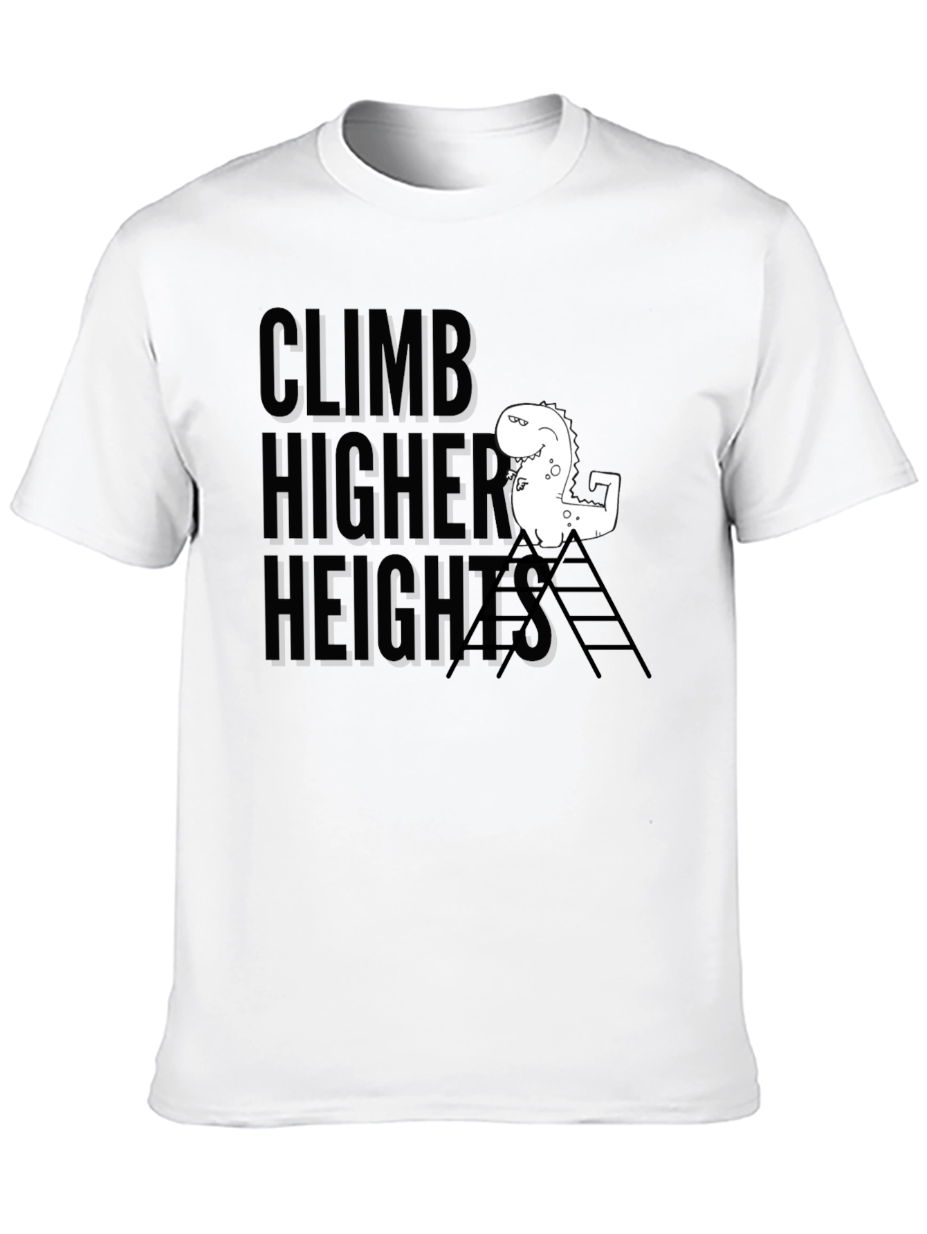 Black Climb Higher Heights Dino Graphic Tee view 10