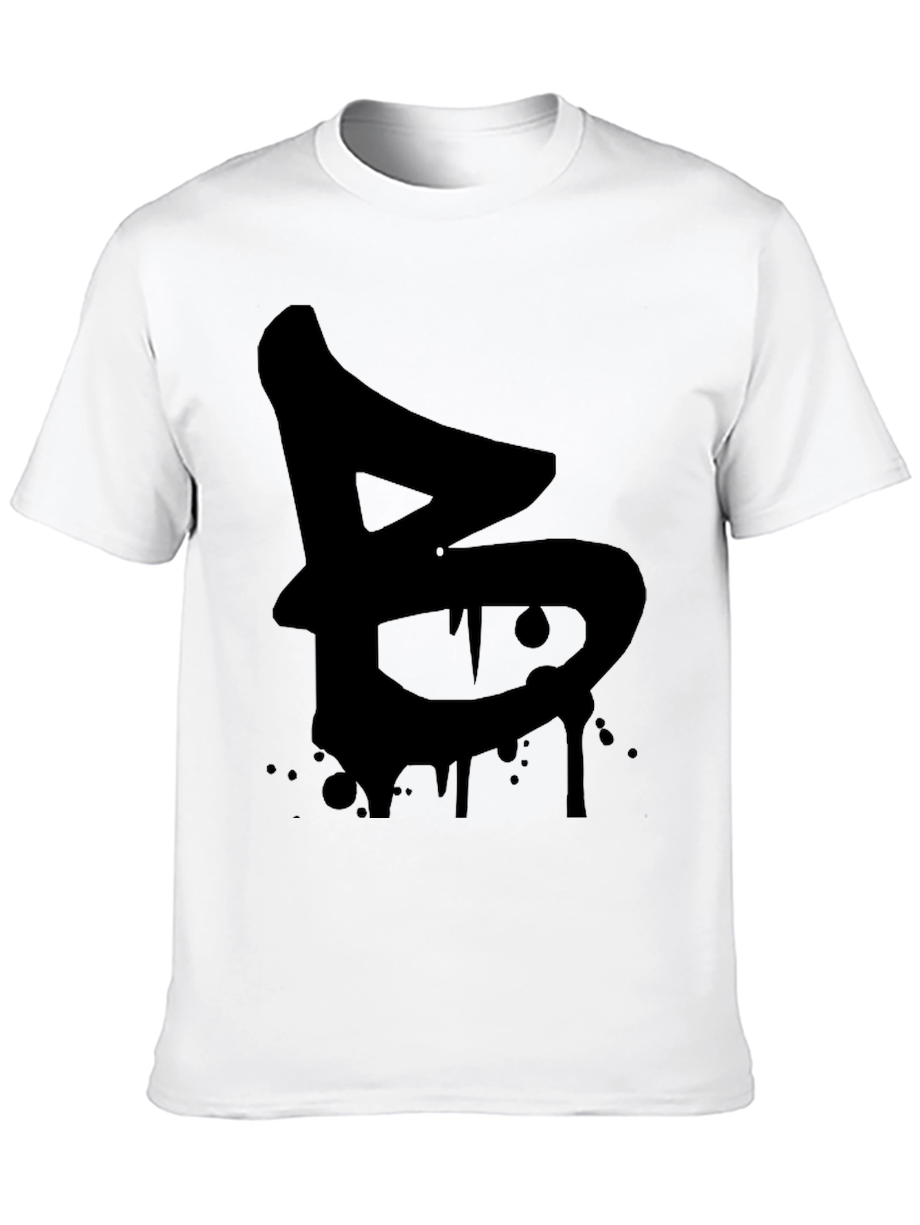 Black Urban Drip Letter B Black Graphic Tee view 10