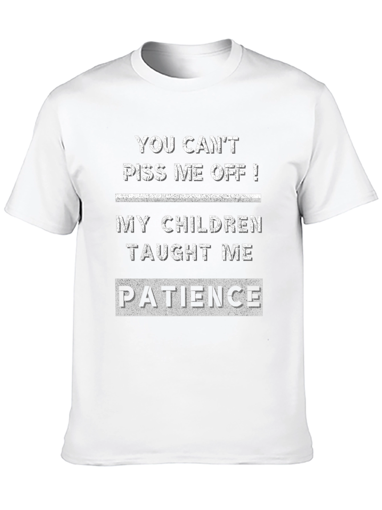 Black Funny Patience Quote Black T-Shirt view 10