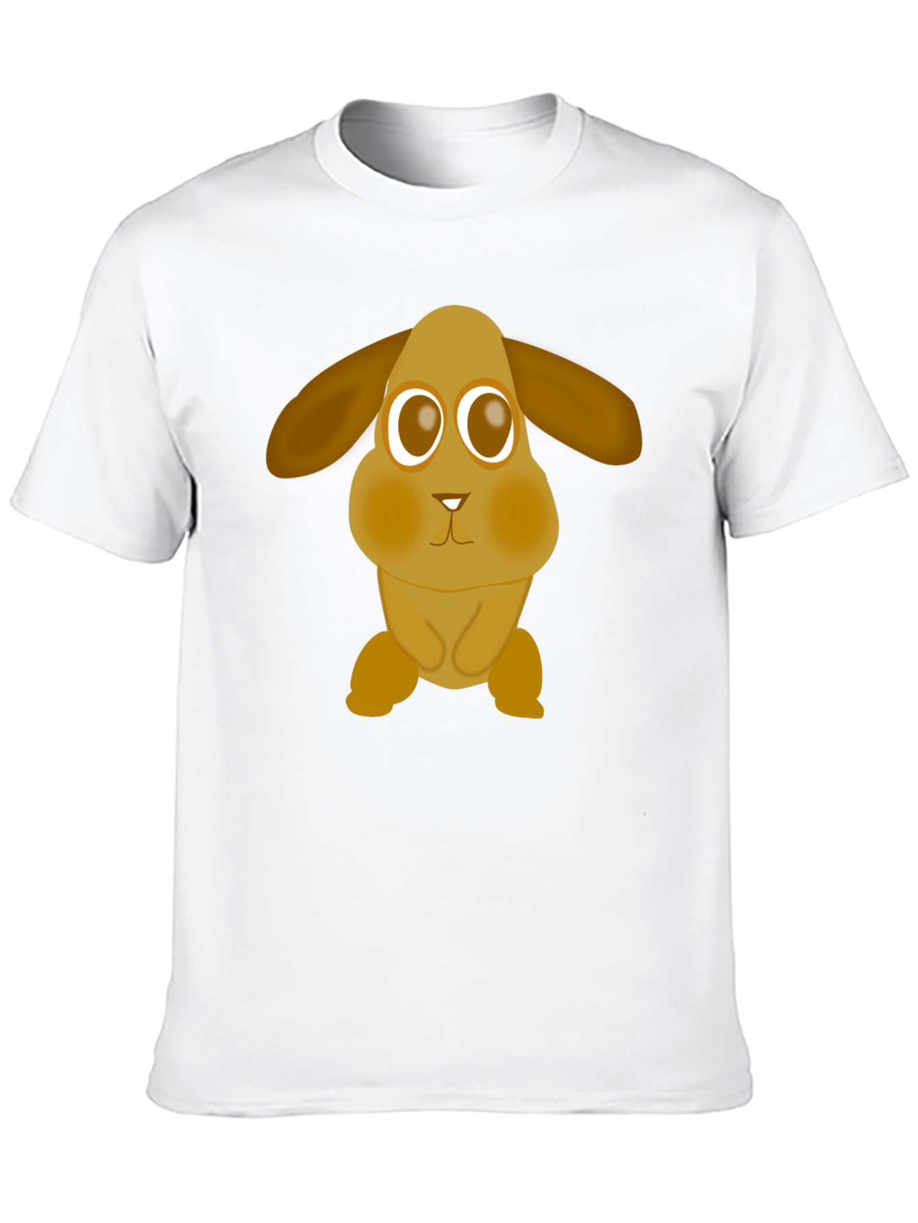 Black Cute Cartoon Bunny Graphic Tee - Soft Cotton Comfort view 10