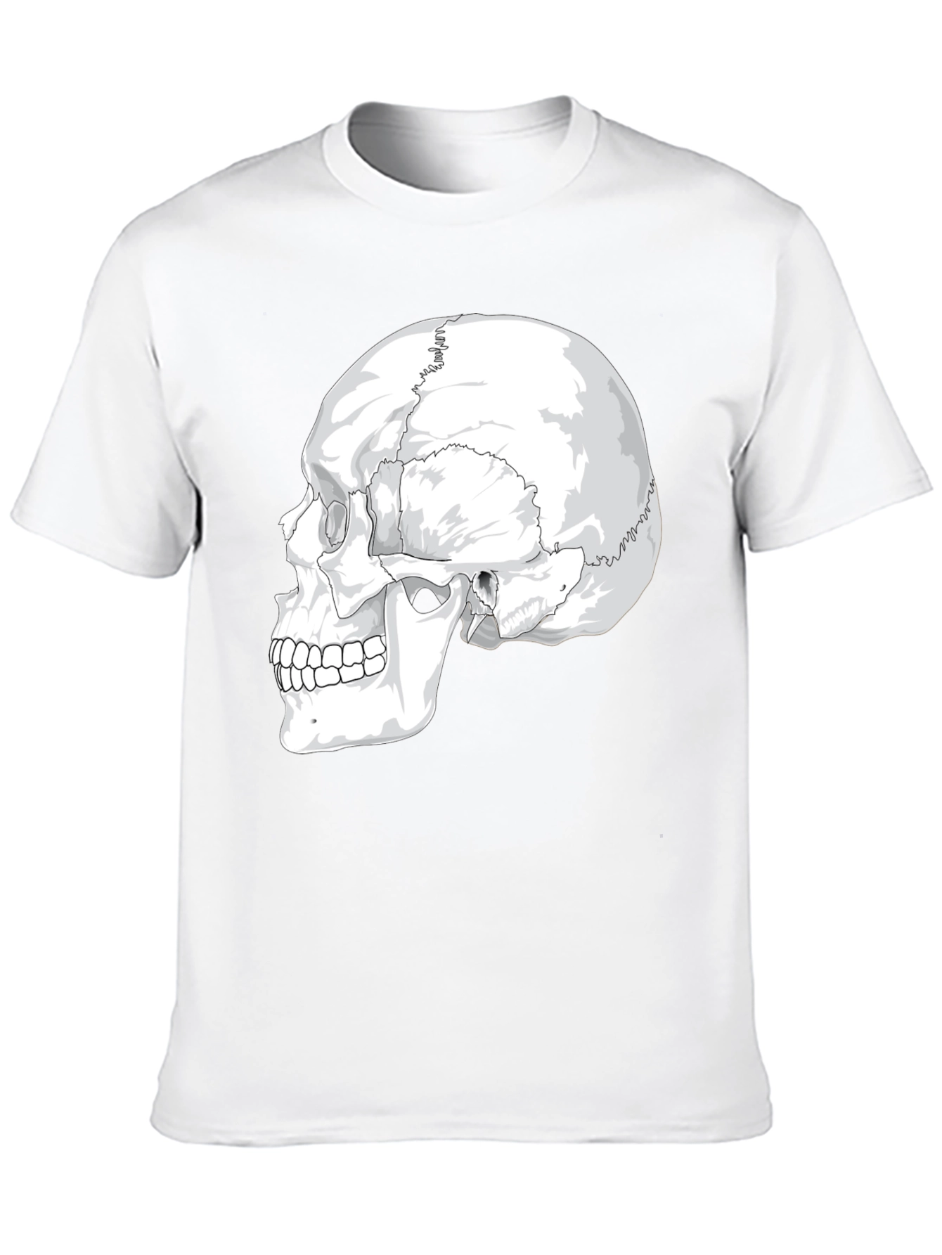 Black Skull Graphic Black T-Shirt - Men's Casual Tee view 10