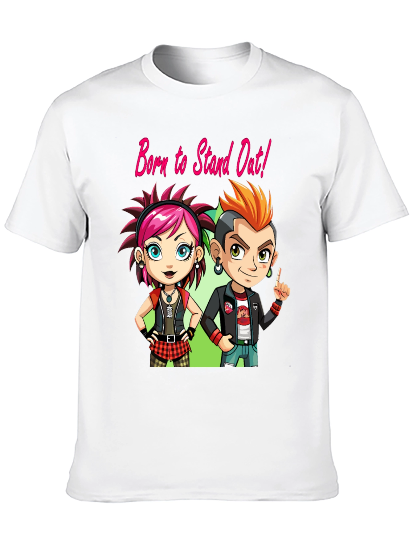 Black Born to Stand Out! Punk Rock T-Shirt view 10