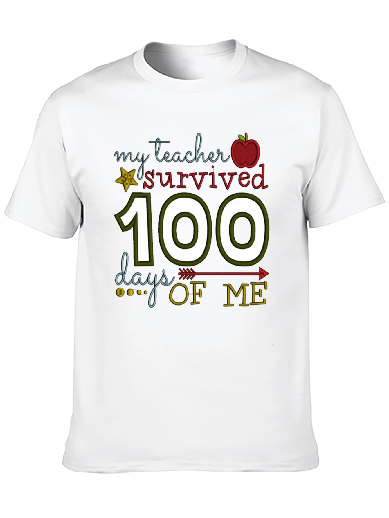 Black My Teacher Survived 100 Days of Me T-Shirt view 10