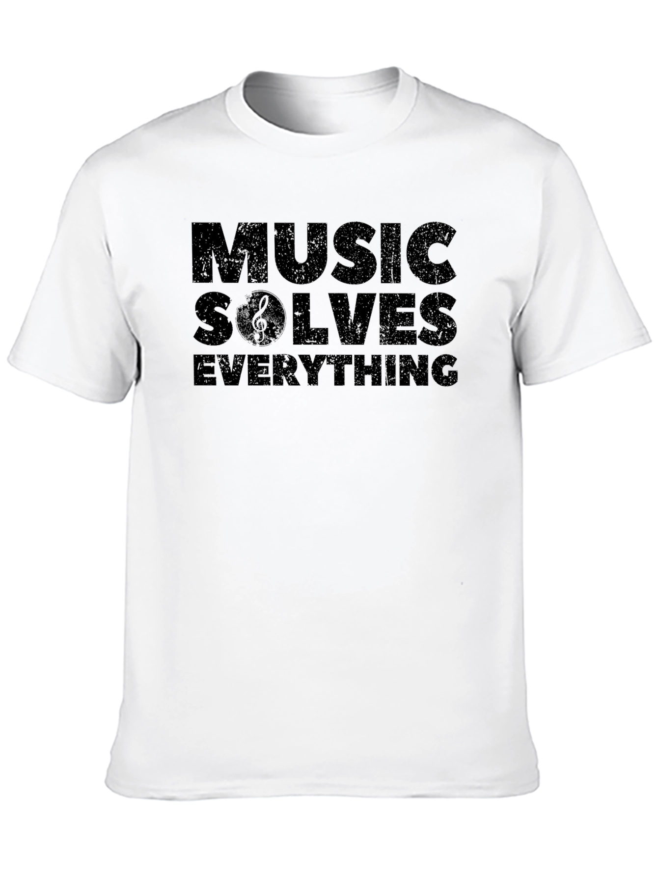 Black Music Solves Everything Black Graphic T-Shirt view 10