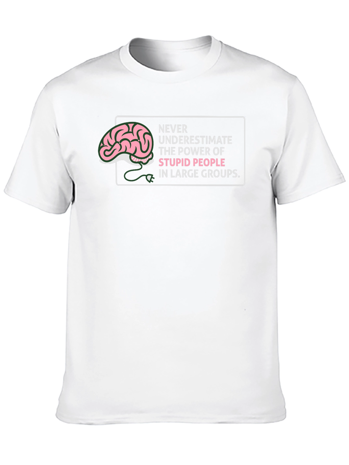 Black Stupid People Power Graphic Tee - Black Cotton view 10