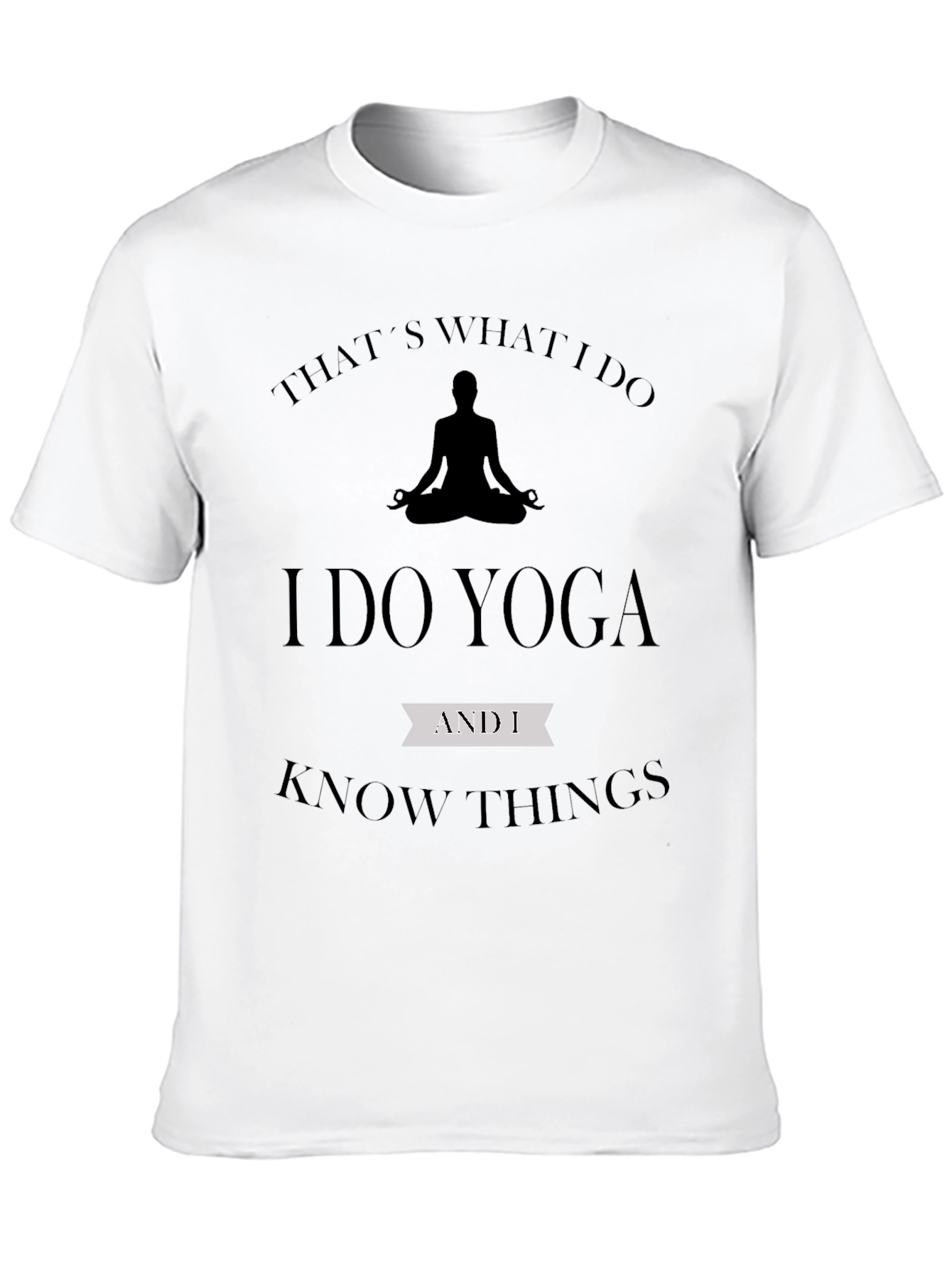 Black Yoga & Knowledge Black T-Shirt view 10