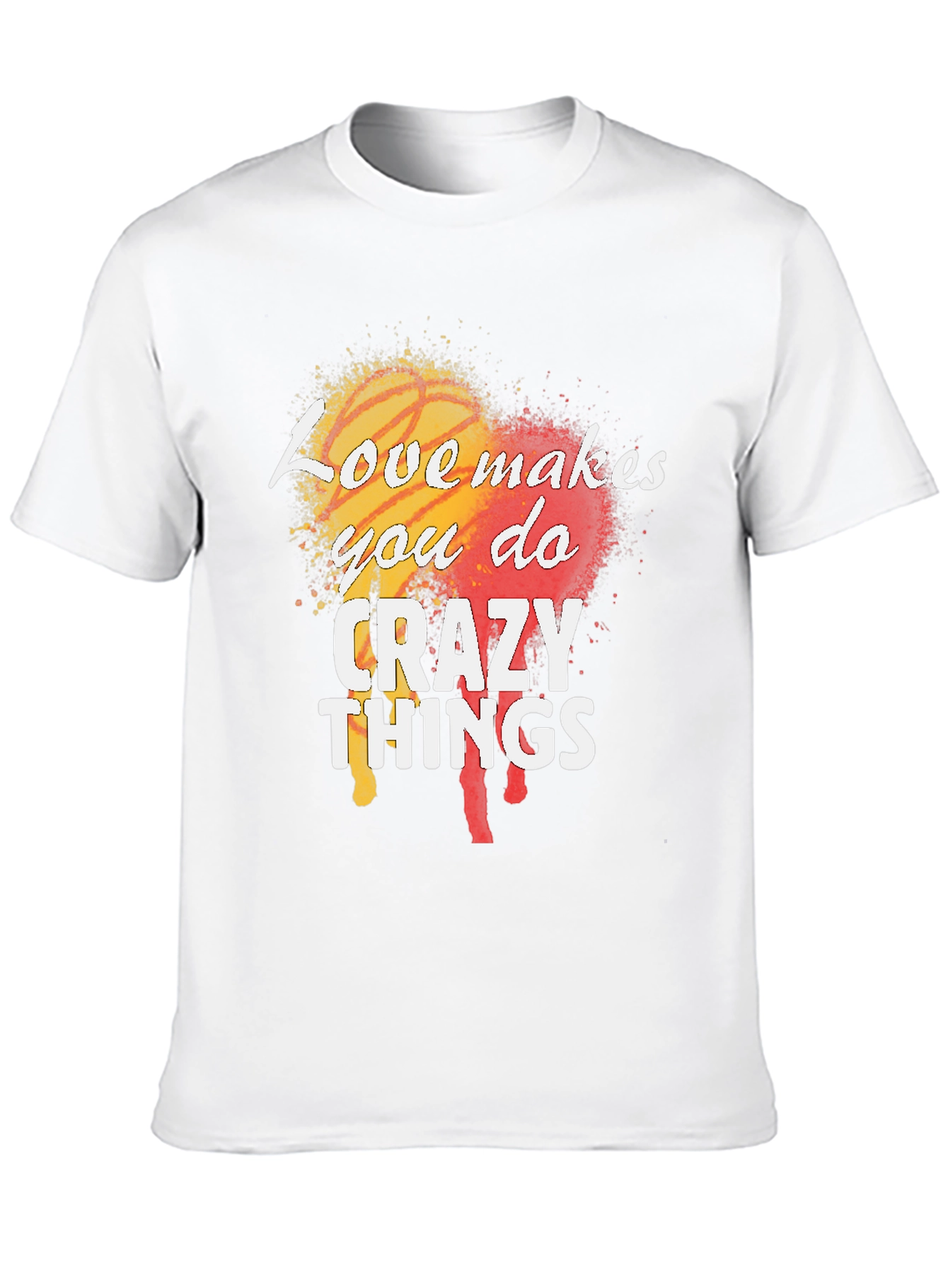 Black Love Makes You Do Crazy Things Men's Black T-Shirt view 10