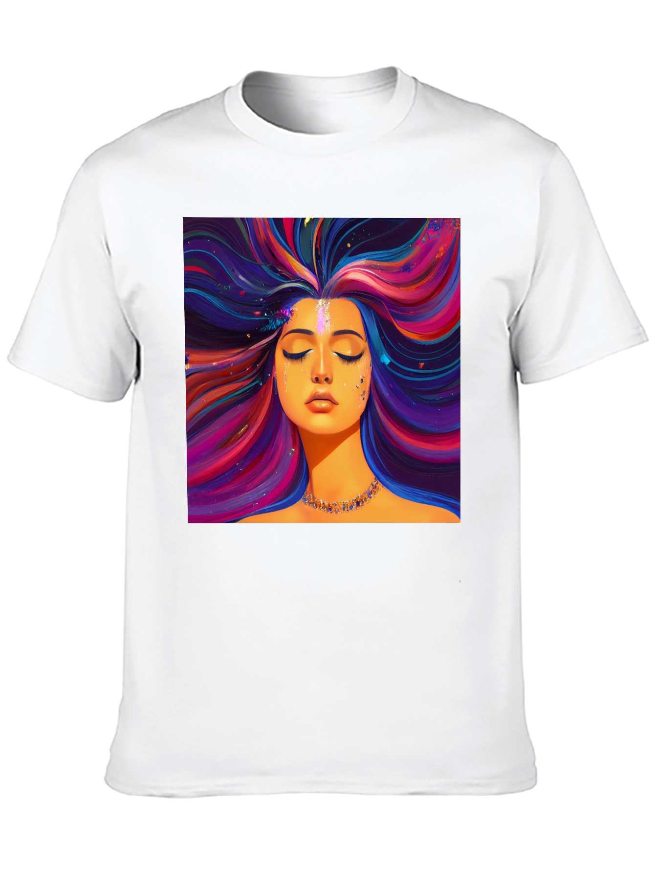 Black Vibrant Woman Graphic Black T-Shirt view 10