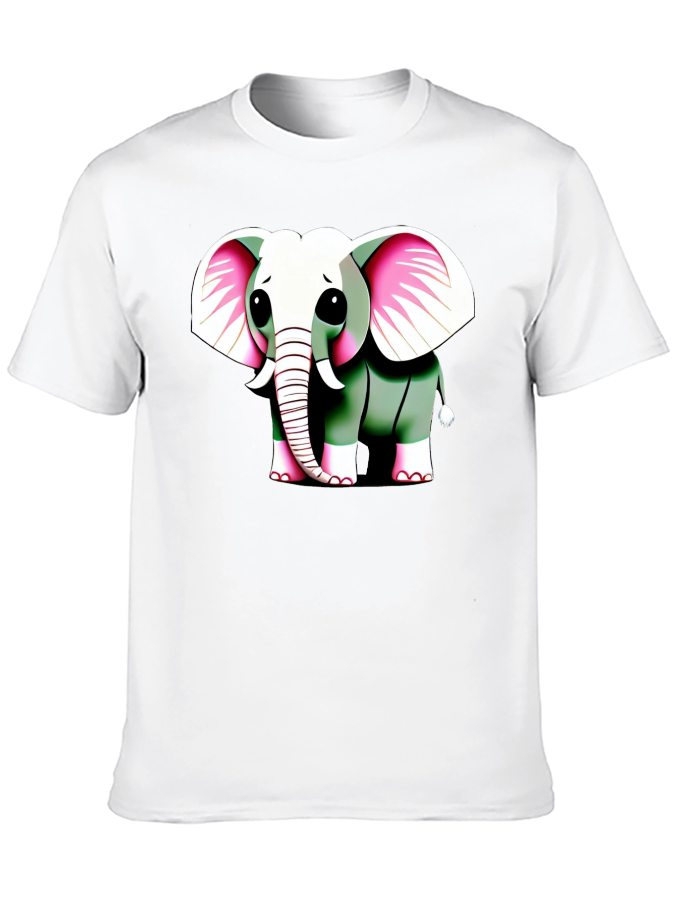 Black Cute Elephant Graphic Tee - Men's Black T-Shirt view 10