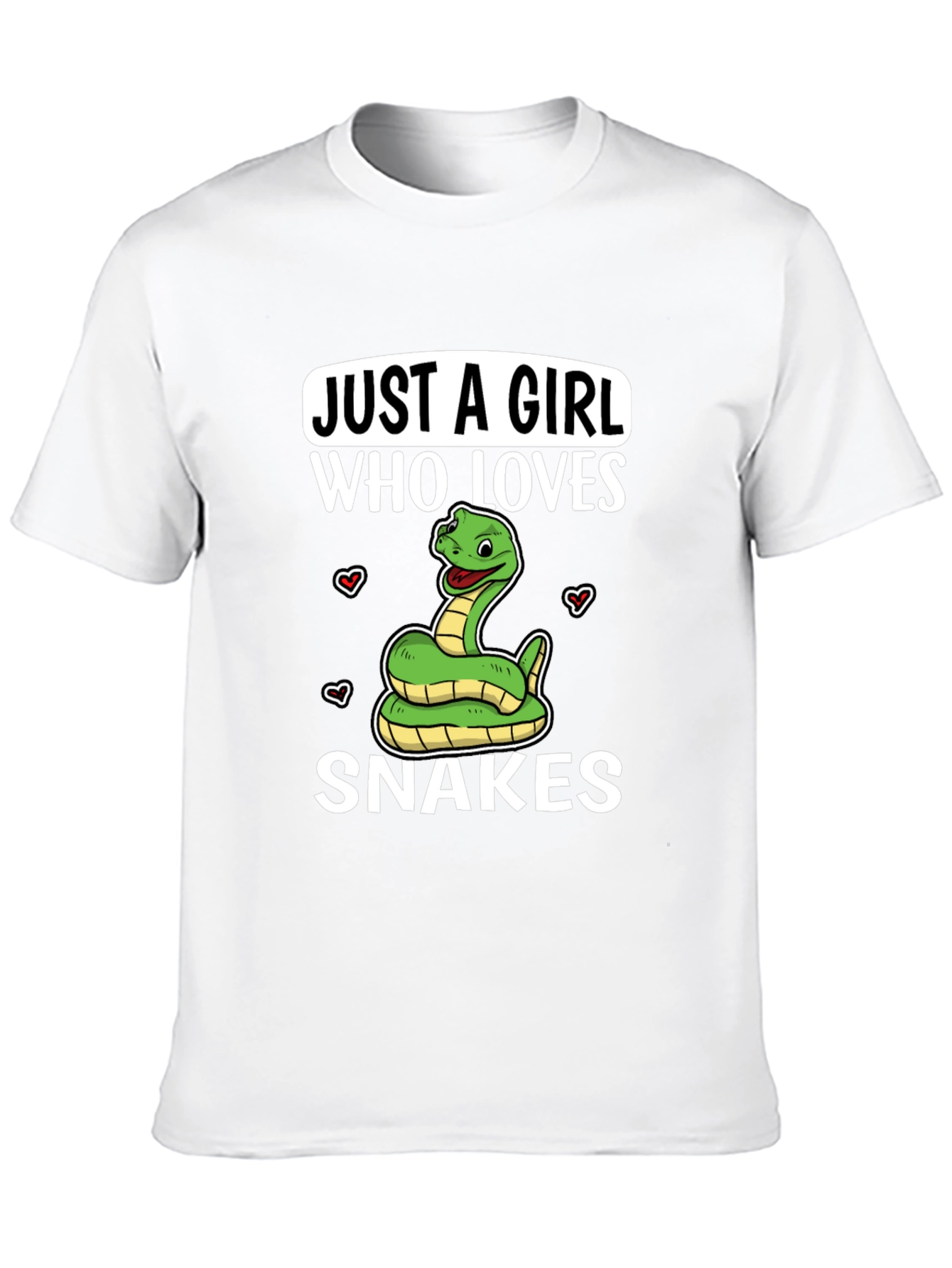 Black Just a Girl Who Loves Snakes T-Shirt view 10