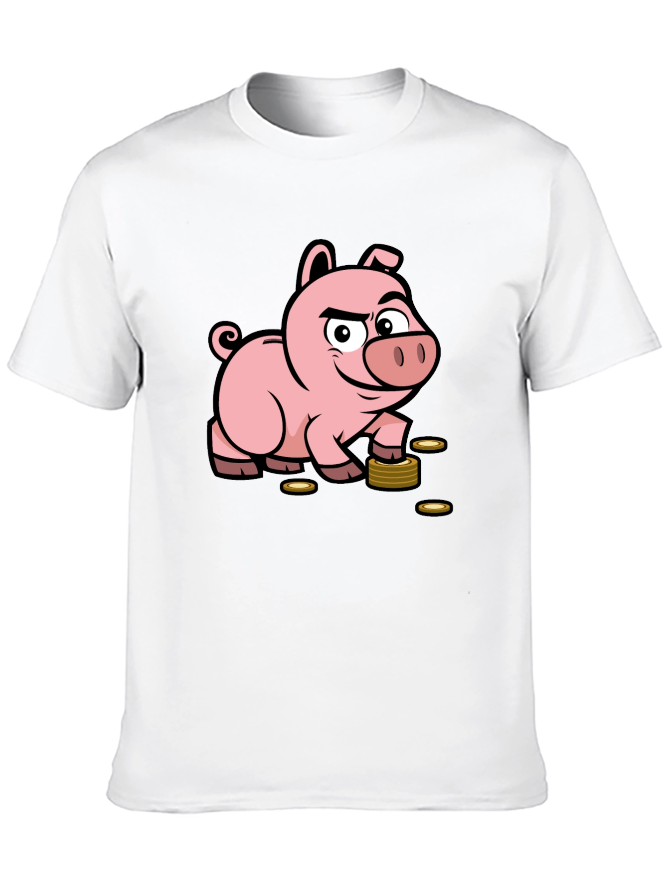 Black Piggy Bank Funny T-Shirt view 10