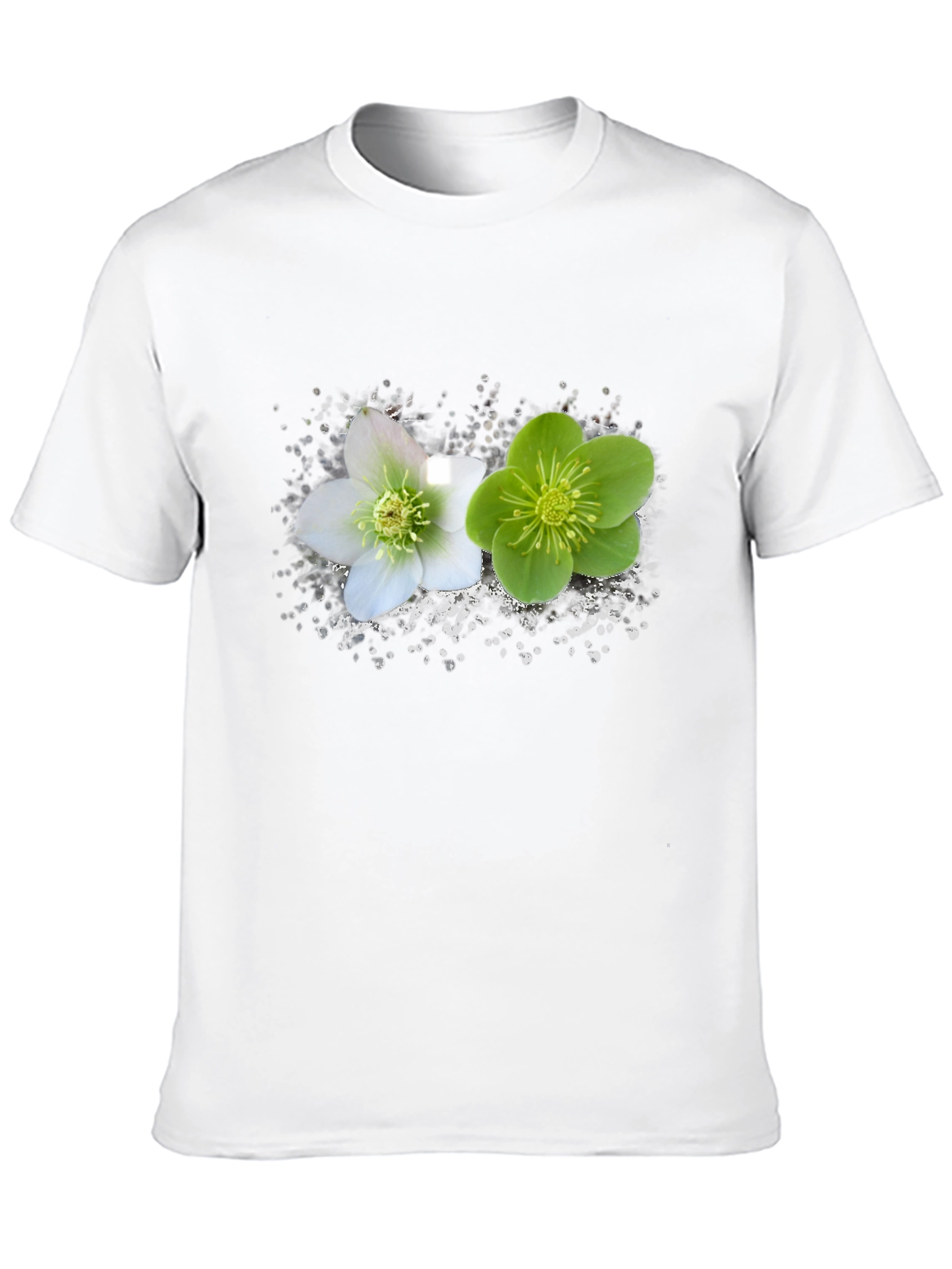 Black Floral Graphic Black T-Shirt - Nature Inspired Tee view 10