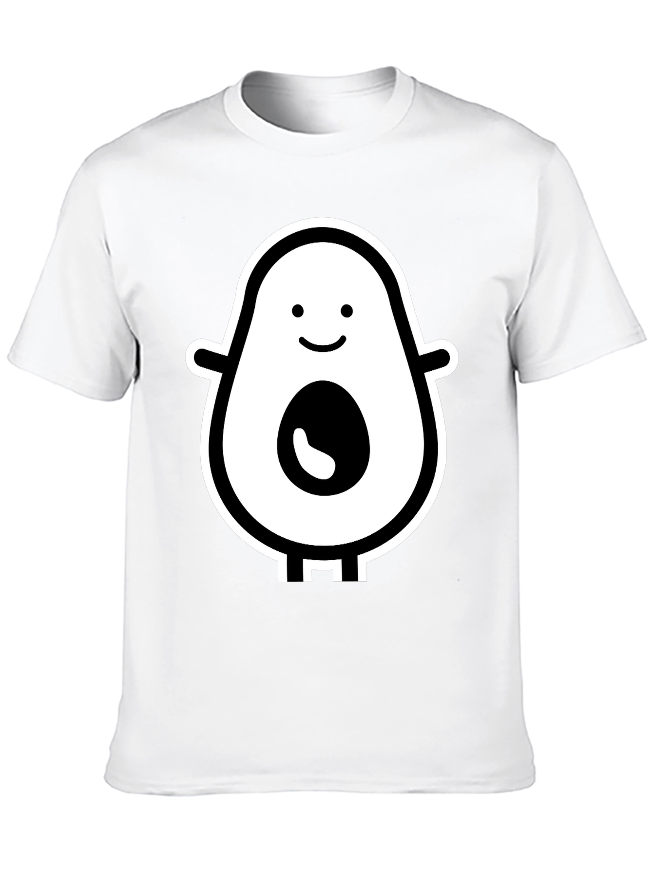 Black Funny Avocado T-Shirt - Cute Cartoon Fruit Tee view 10