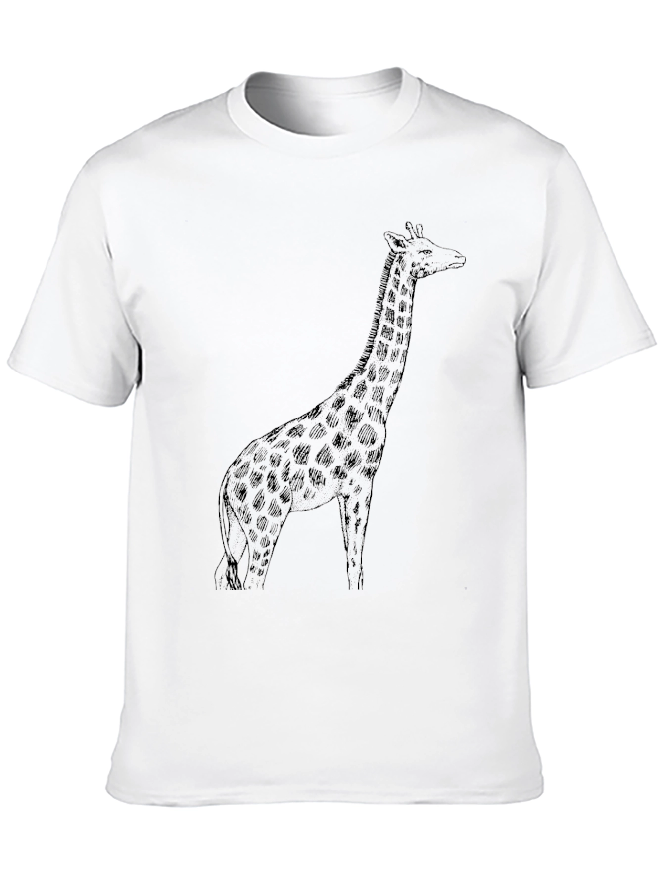 Black Giraffe Graphic Tee - Unisex Black T-Shirt view 10