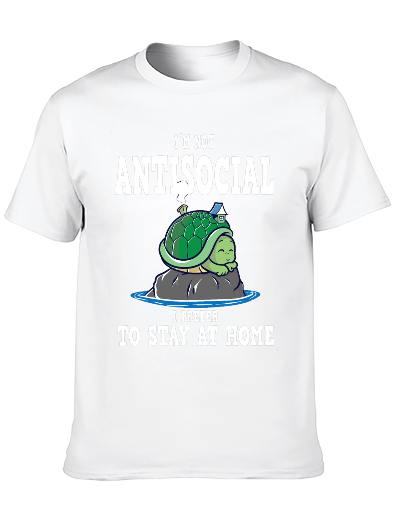 Black Antisocial Turtle Homebody T-Shirt view 10