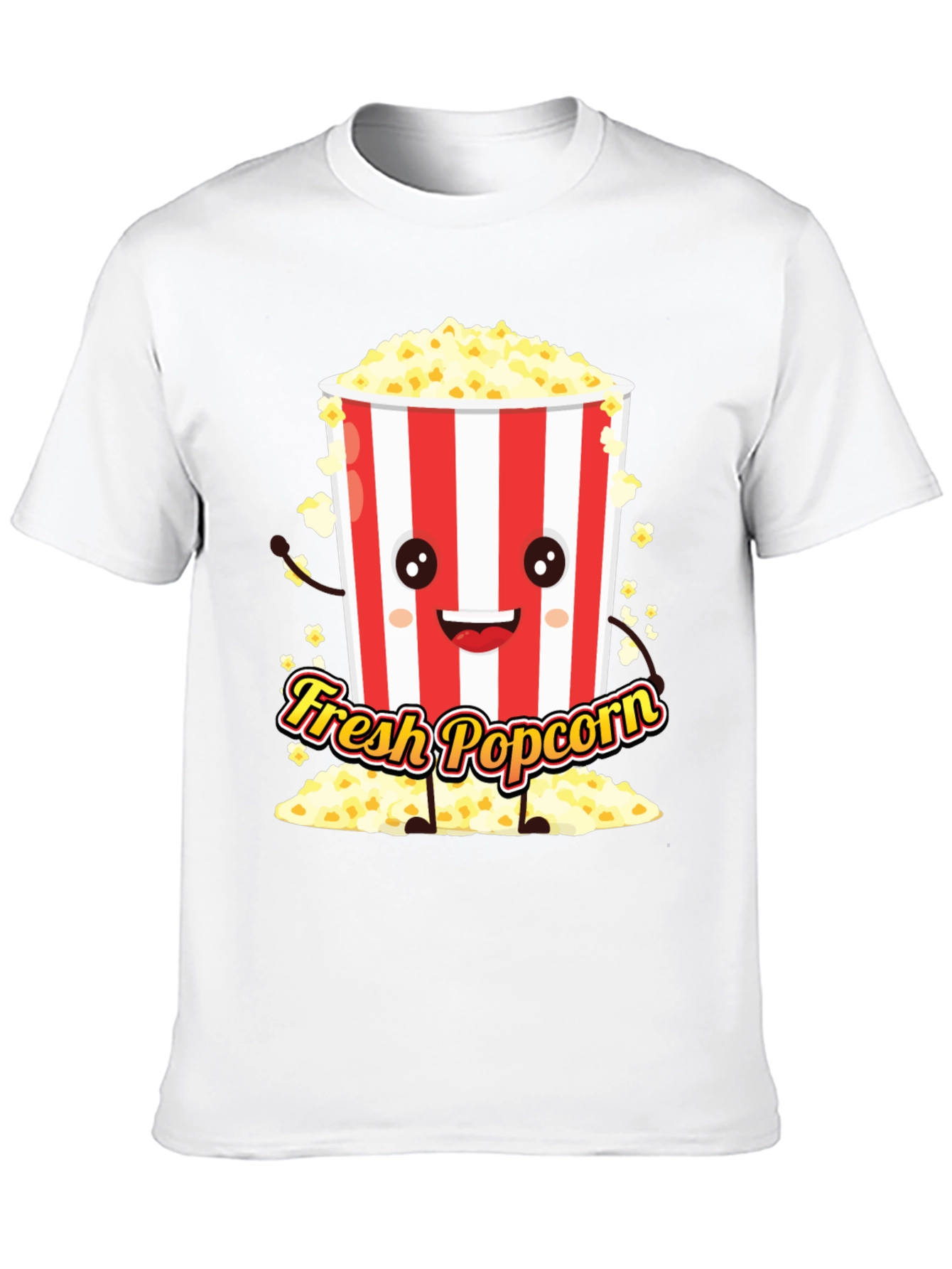 Black Fresh Popcorn Graphic Tee - Movie Night Shirt view 10