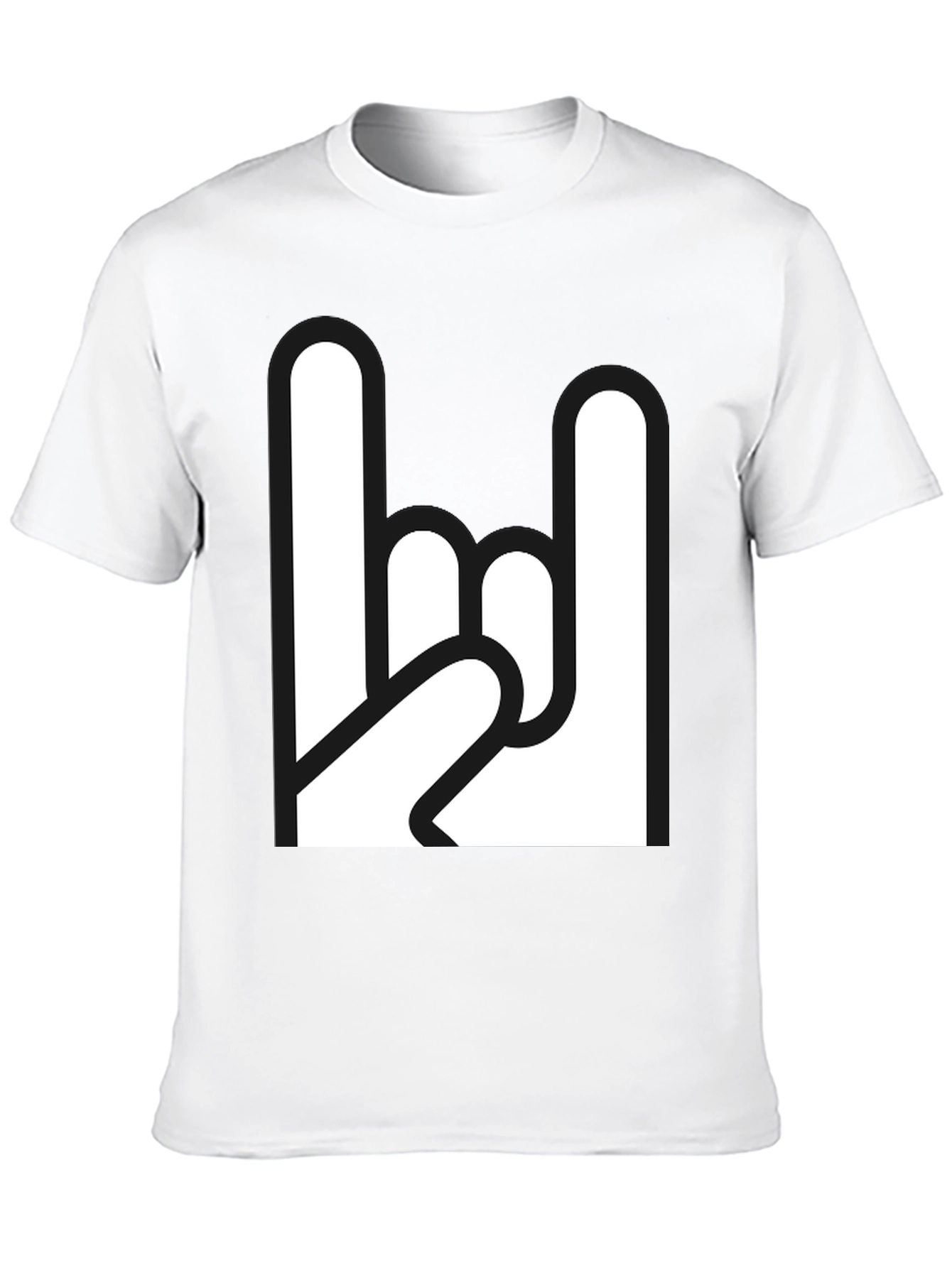 Black Rock On Graphic Tee - Classic Black T-Shirt view 10