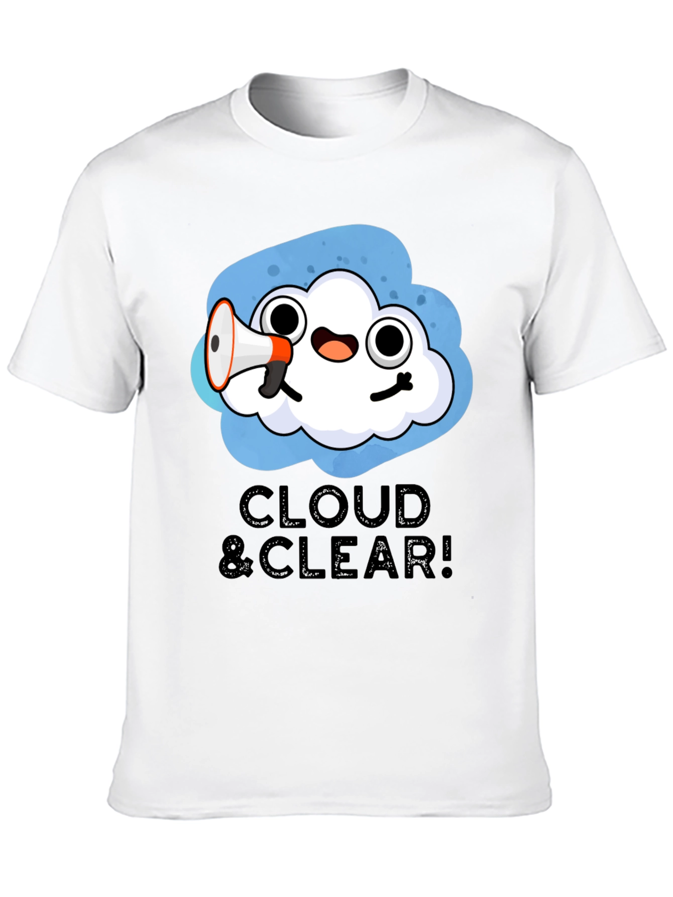 Black Cloud & Clear! Graphic T-Shirt - Fun Weather Design view 10
