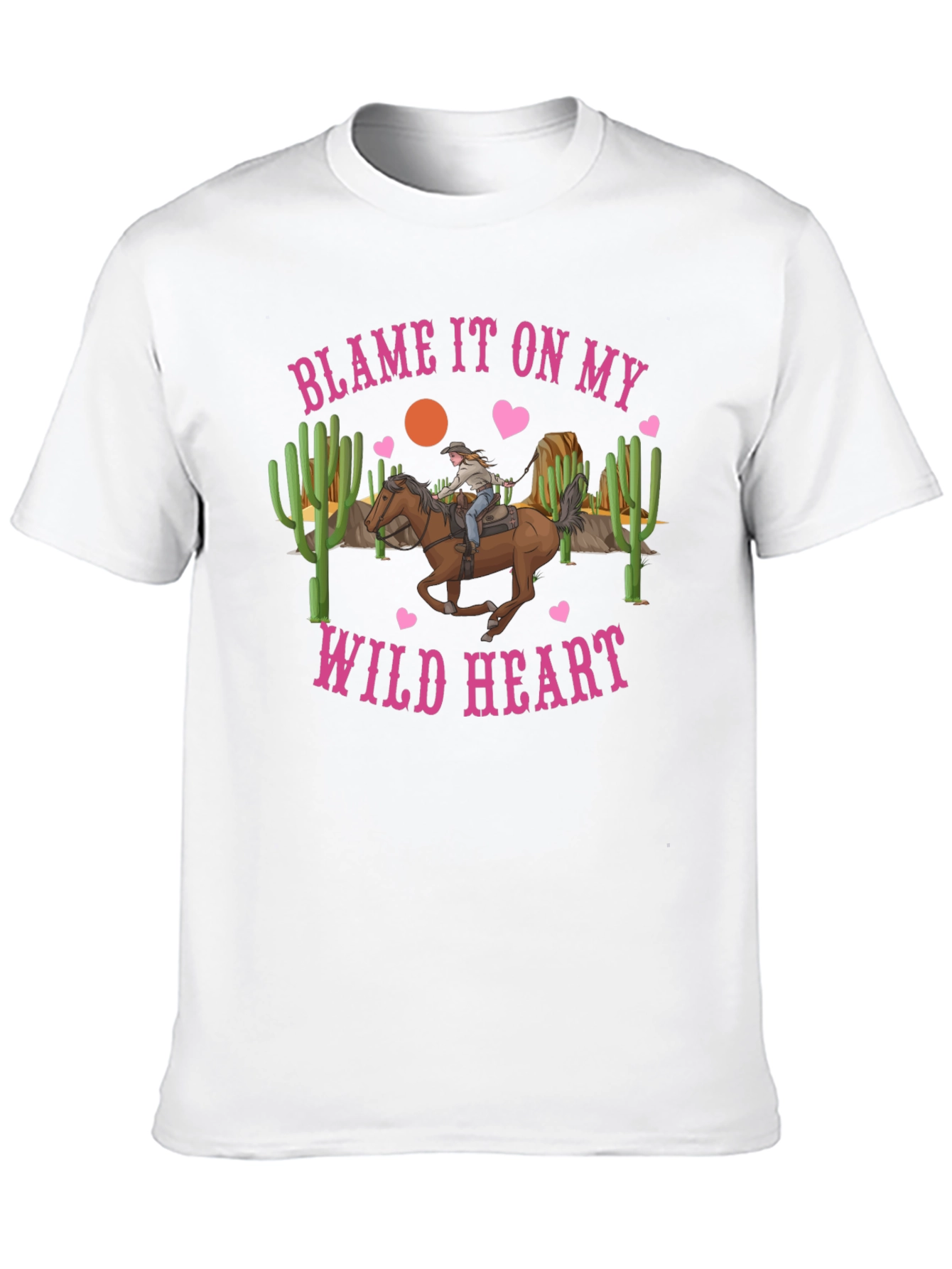 Black Blame It On My Wild Heart Graphic Tee view 10