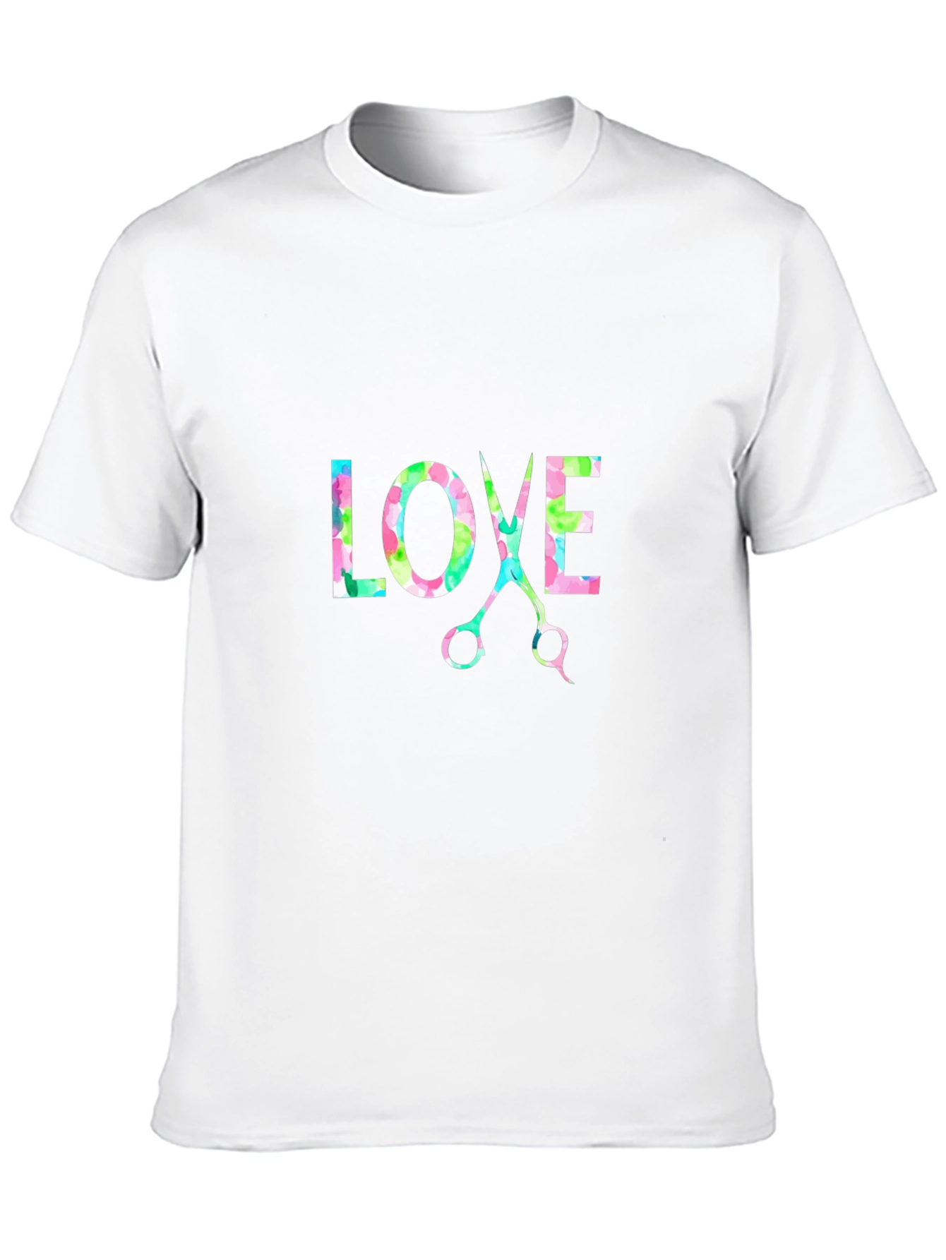 Black LOVE Scissors Graphic Tee - Stylish & Unique T-Shirt view 10