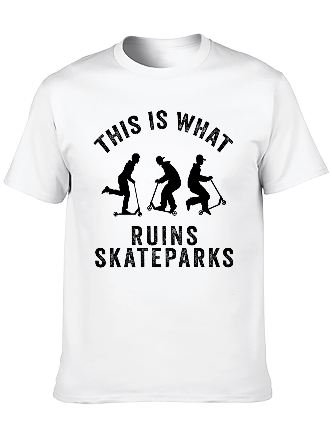 Black Skaters T-Shirt - 'Ruins Skateparks' Tee view 10