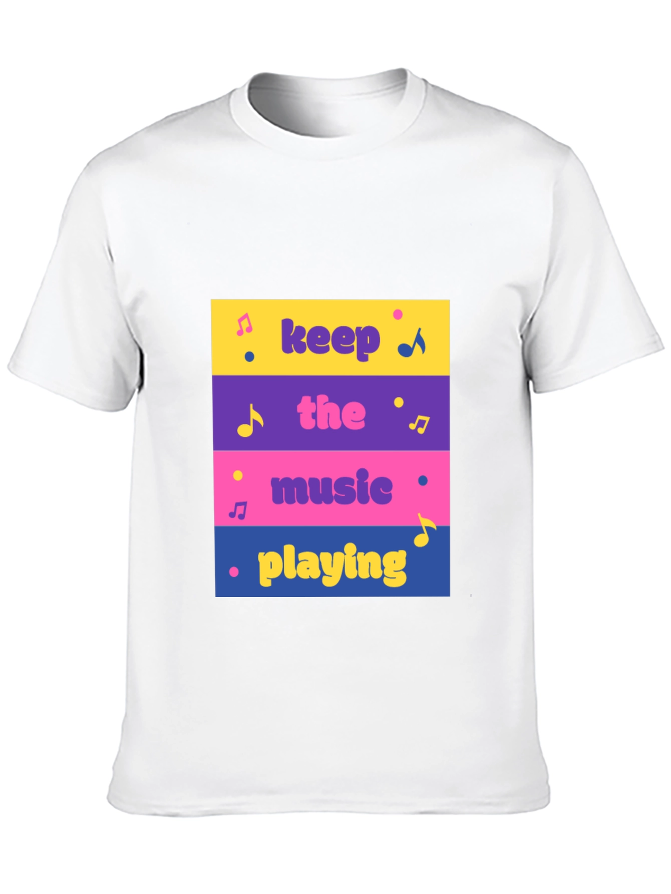 Black Keep The Music Playing Graphic Tee view 10
