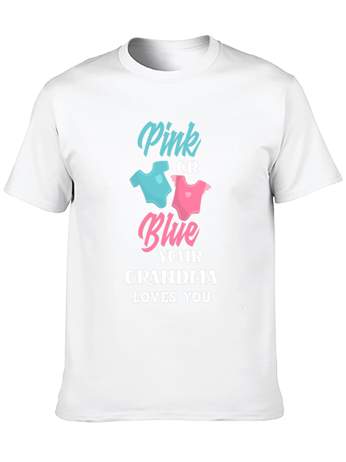 Black Pink or Blue Grandma Loves You T-Shirt view 10